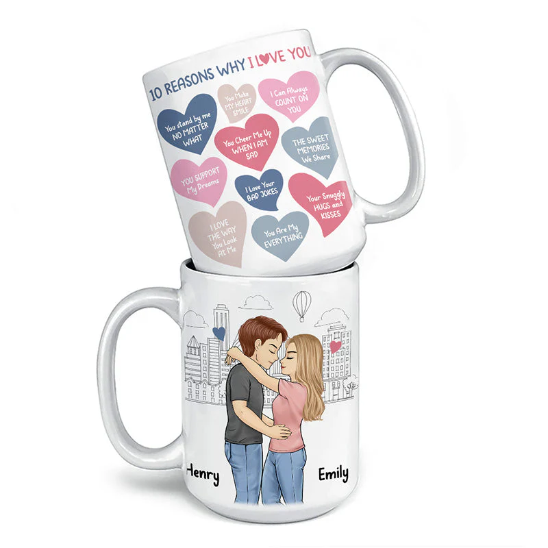 10 Reasons Why I Love You - Couple Personalized Custom Mug - Gift For Husband Wife, Anniversary - Image 3