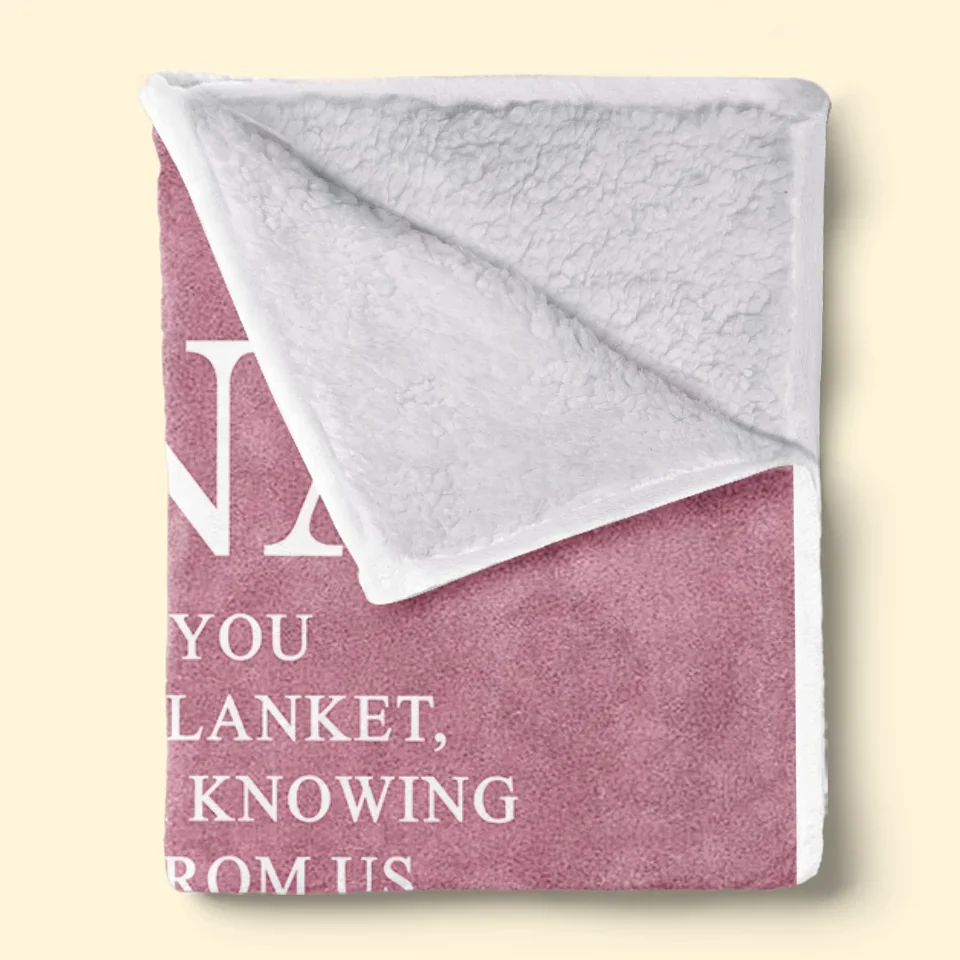 A Big Hug From Me - Family Personalized Custom Blanket - Mother's Day, Gift For Mom, Grandma - Image 4