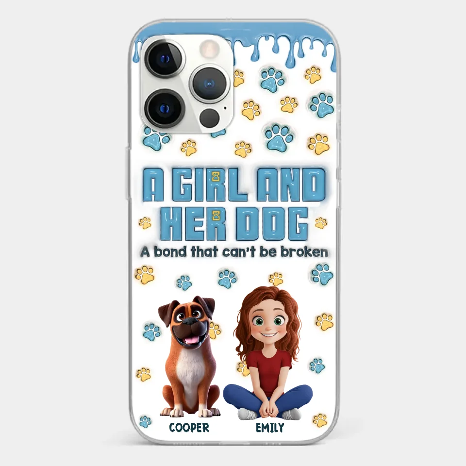 A Bond That Can't Be Broken - Dog Personalized Custom 3D Inflated Effect Printed Clear Phone Case - Gift For Pet Owners, Pet Lovers - Image 12