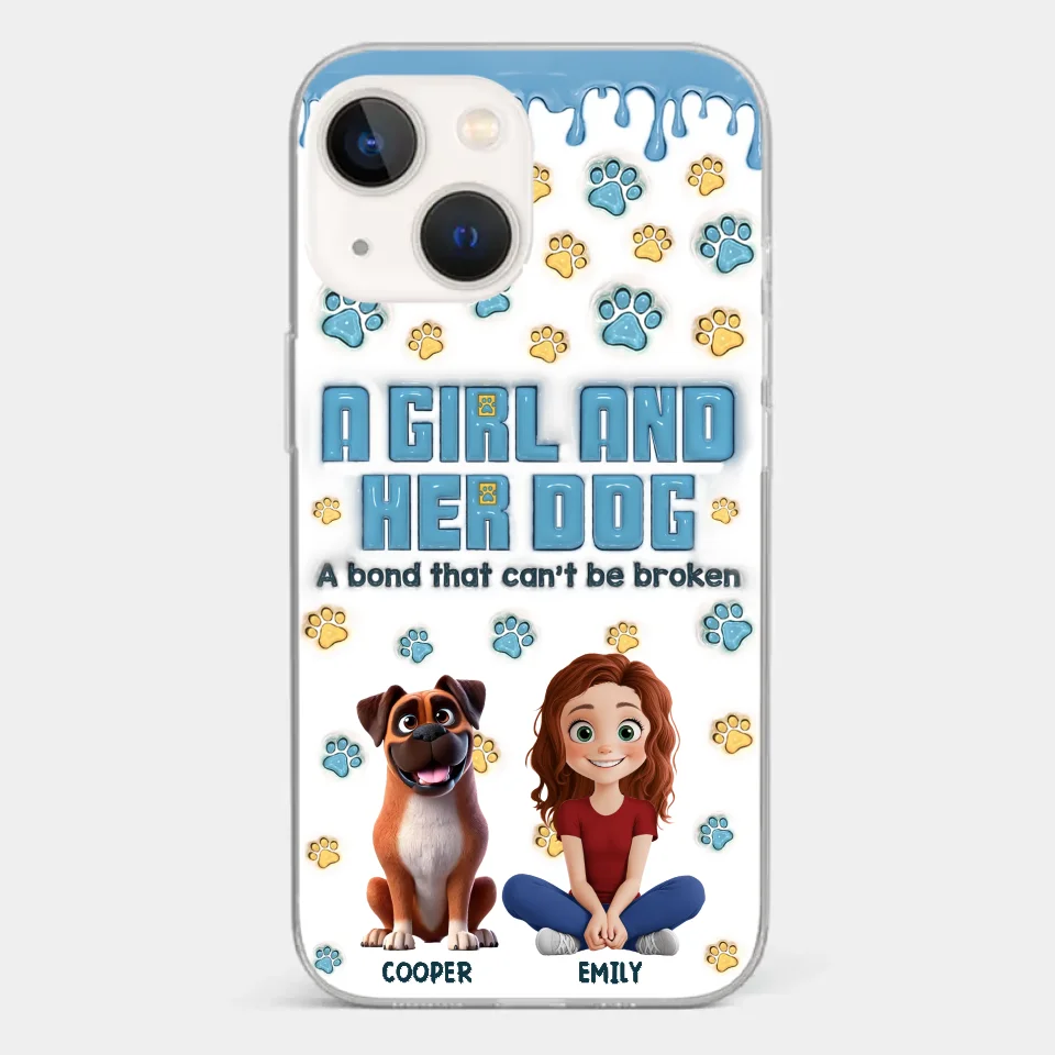A Bond That Can't Be Broken - Dog Personalized Custom 3D Inflated Effect Printed Clear Phone Case - Gift For Pet Owners, Pet Lovers - Image 14
