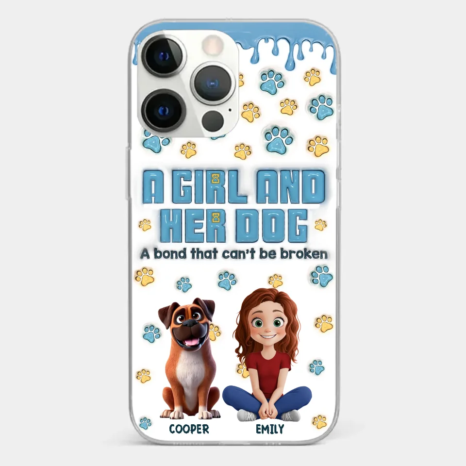 A Bond That Can't Be Broken - Dog Personalized Custom 3D Inflated Effect Printed Clear Phone Case - Gift For Pet Owners, Pet Lovers - Image 19