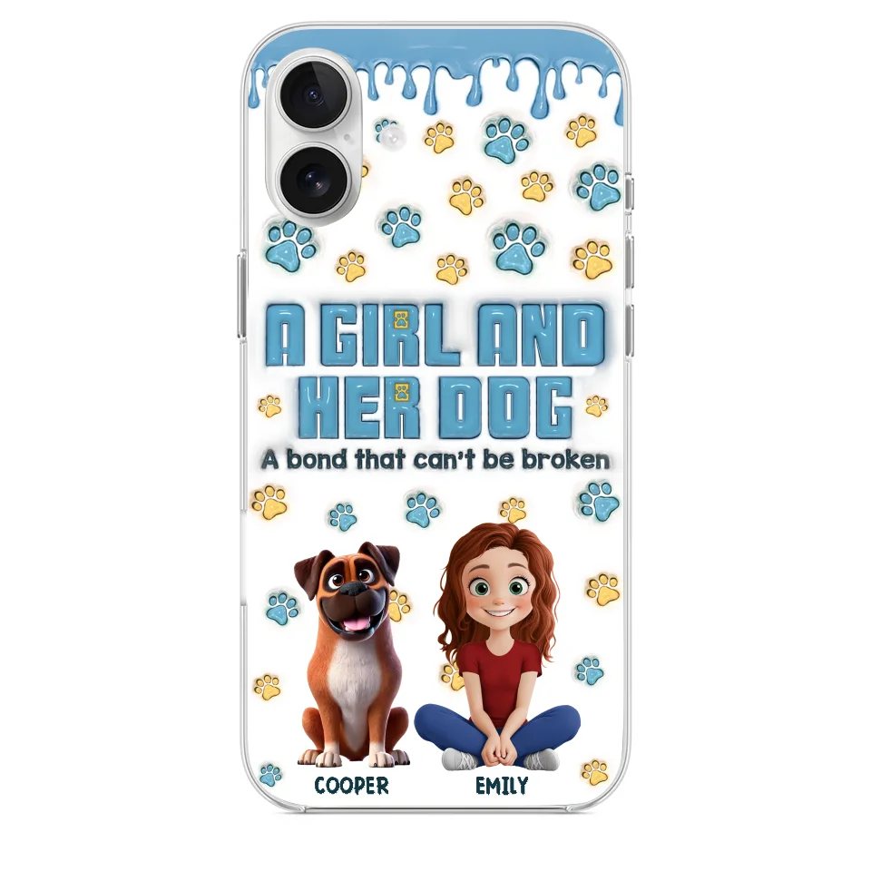 A Bond That Can't Be Broken - Dog Personalized Custom 3D Inflated Effect Printed Clear Phone Case - Gift For Pet Owners, Pet Lovers - Image 29