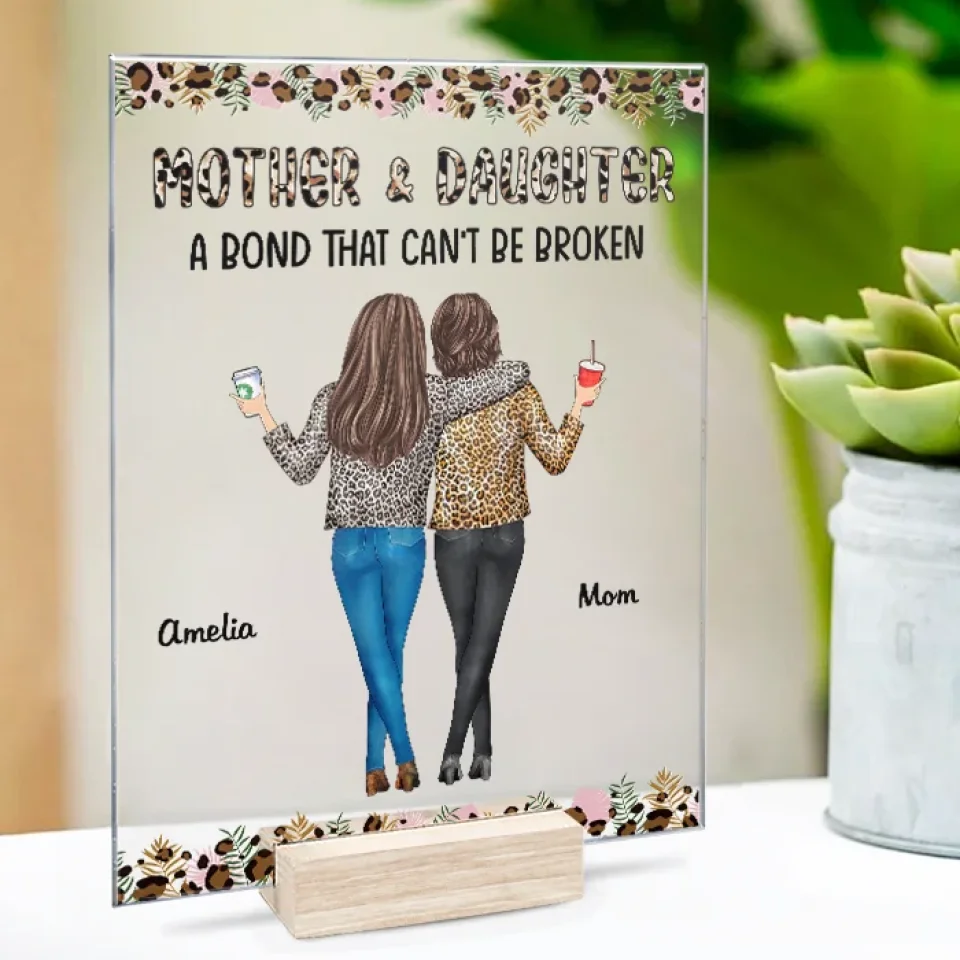 A Bond That Can't Be Broken - Family Personalized Custom Rectangle Shaped Acrylic Plaque - Gift For Mom, Daughter - Image 4