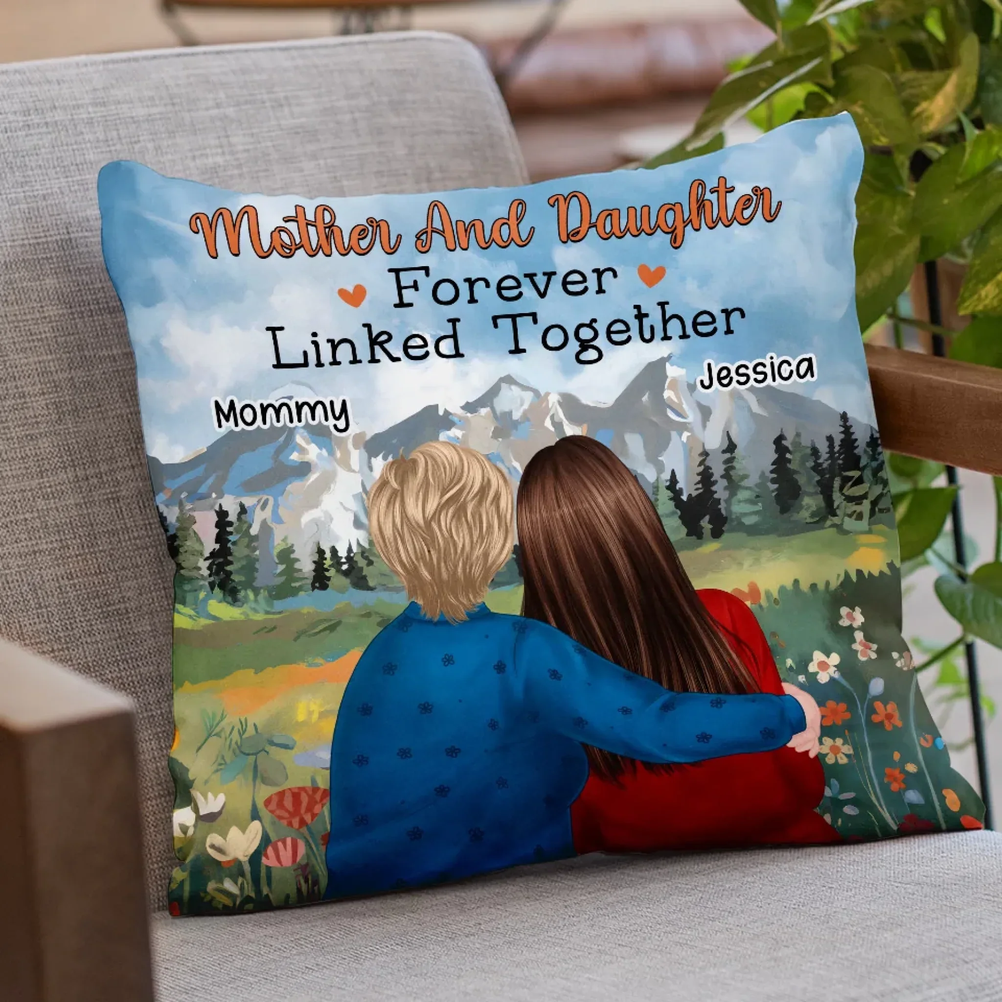 A Bond That Nothing Can Sever - Family Personalized Custom Pillow - Gift For Mom, Daughter - Image 3