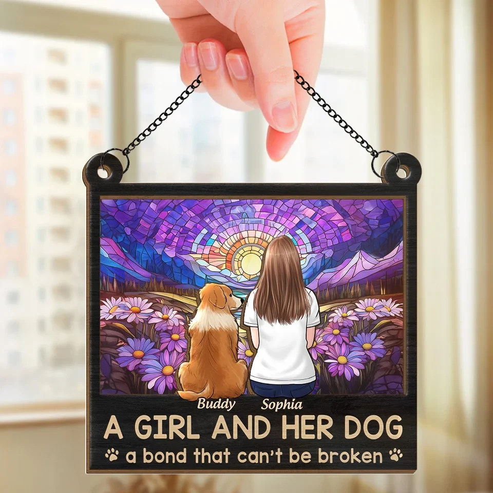 A Bond That Time Can’t Erase - Memorial Personalized Window Hanging Suncatcher - Sympathy Gift For Pet Owners, Pet Lovers - Image 3