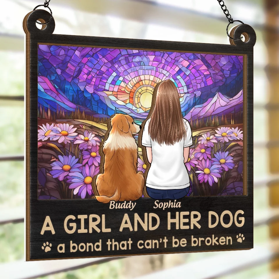 A Bond That Time Can’t Erase - Memorial Personalized Window Hanging Suncatcher - Sympathy Gift For Pet Owners, Pet Lovers - Image 4
