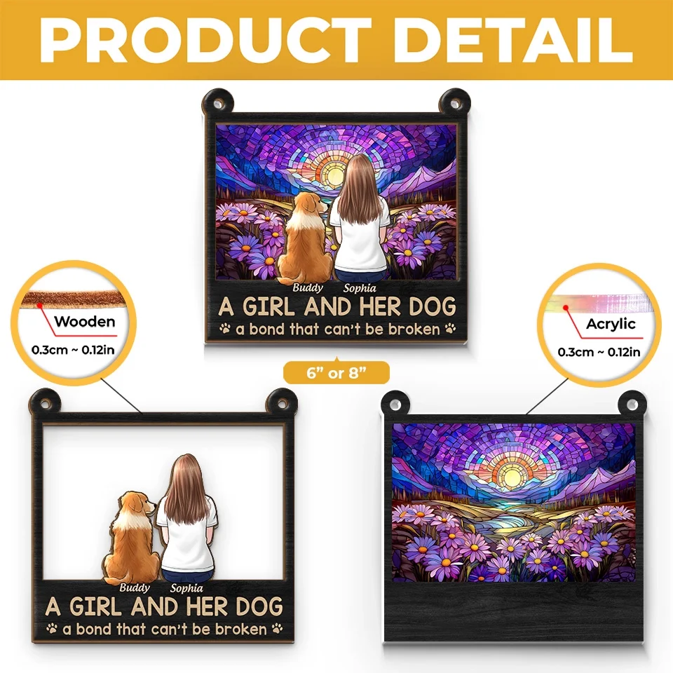 A Bond That Time Can’t Erase - Memorial Personalized Window Hanging Suncatcher - Sympathy Gift For Pet Owners, Pet Lovers - Image 5