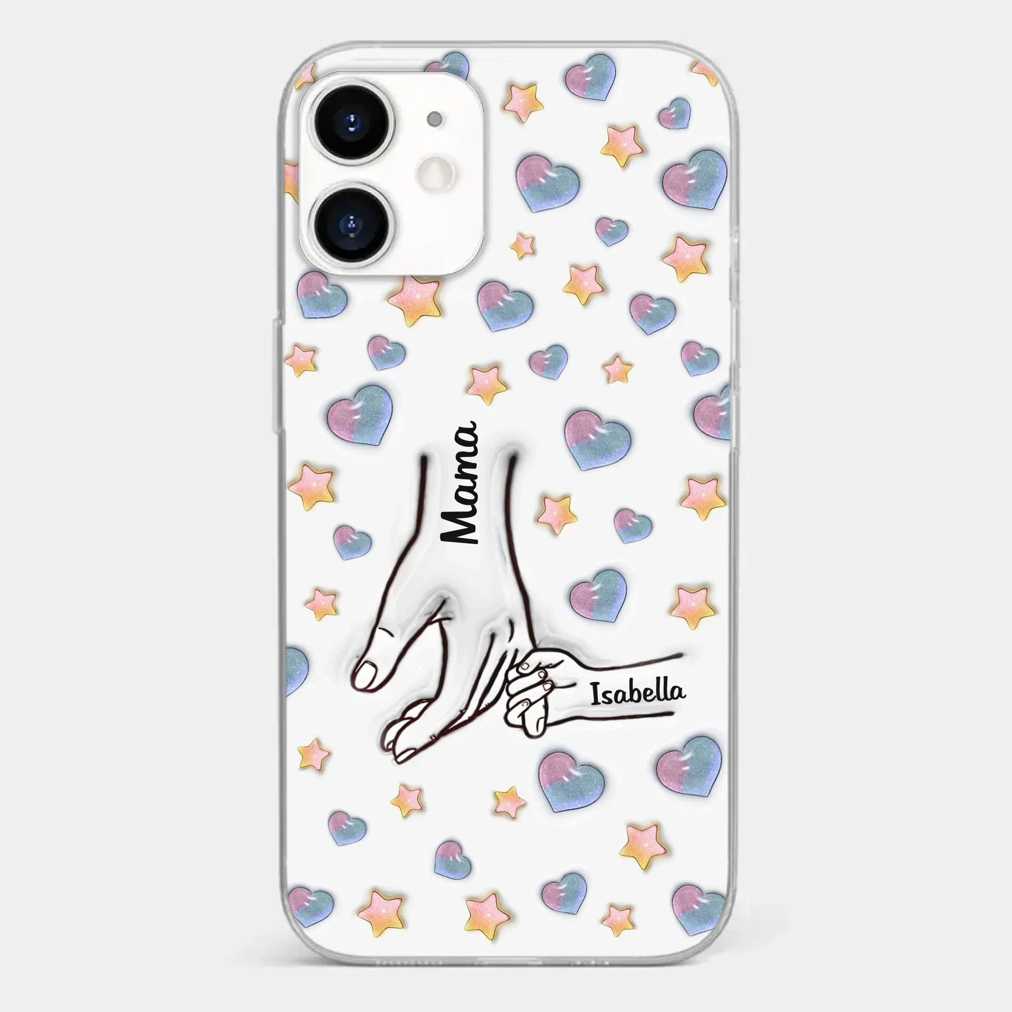 A Bond That Warms The Heart - Family Personalized Custom 3D Inflated Effect Printed Clear Phone Case - Mother's Day, Gift For Mom, Grandma - Image 10