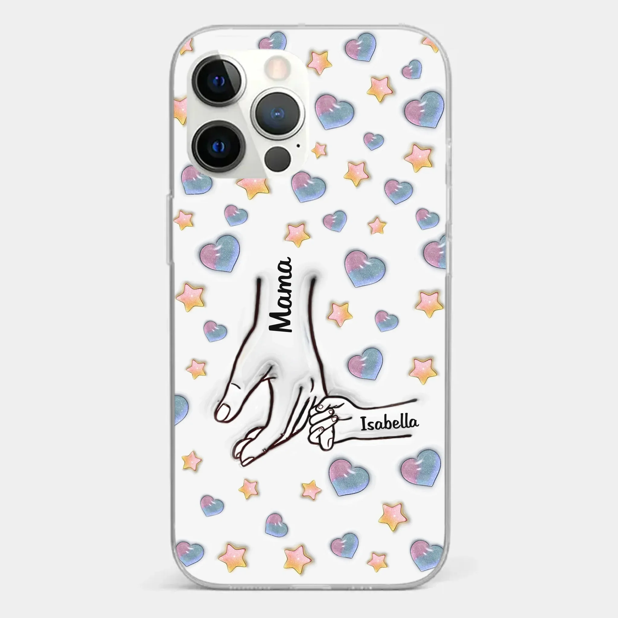 A Bond That Warms The Heart - Family Personalized Custom 3D Inflated Effect Printed Clear Phone Case - Mother's Day, Gift For Mom, Grandma - Image 15