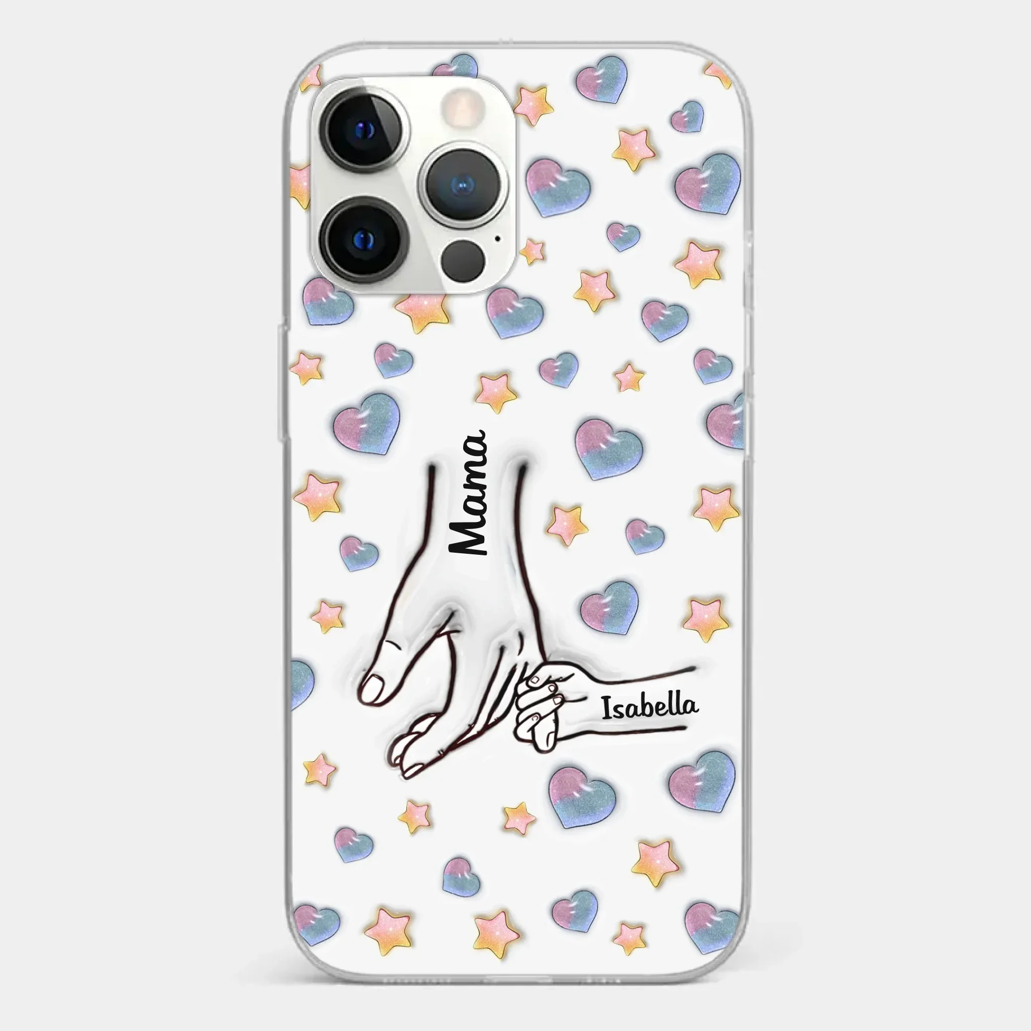 A Bond That Warms The Heart - Family Personalized Custom 3D Inflated Effect Printed Clear Phone Case - Mother's Day, Gift For Mom, Grandma - Image 16
