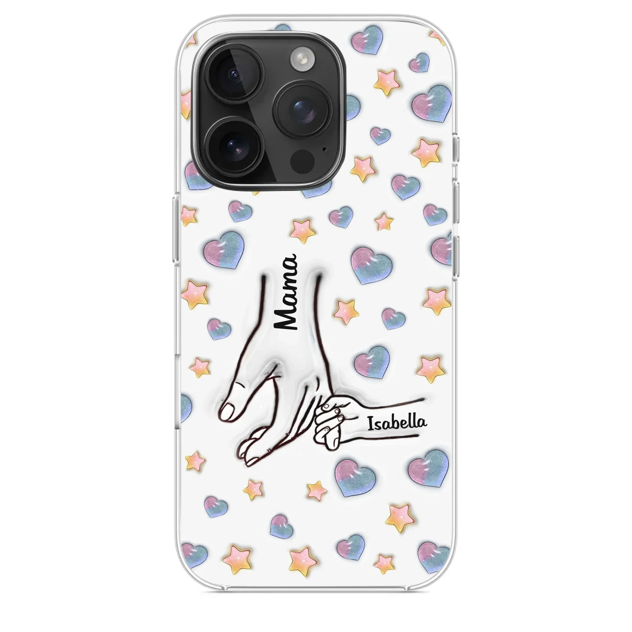 A Bond That Warms The Heart - Family Personalized Custom 3D Inflated Effect Printed Clear Phone Case - Mother's Day, Gift For Mom, Grandma - Image 30