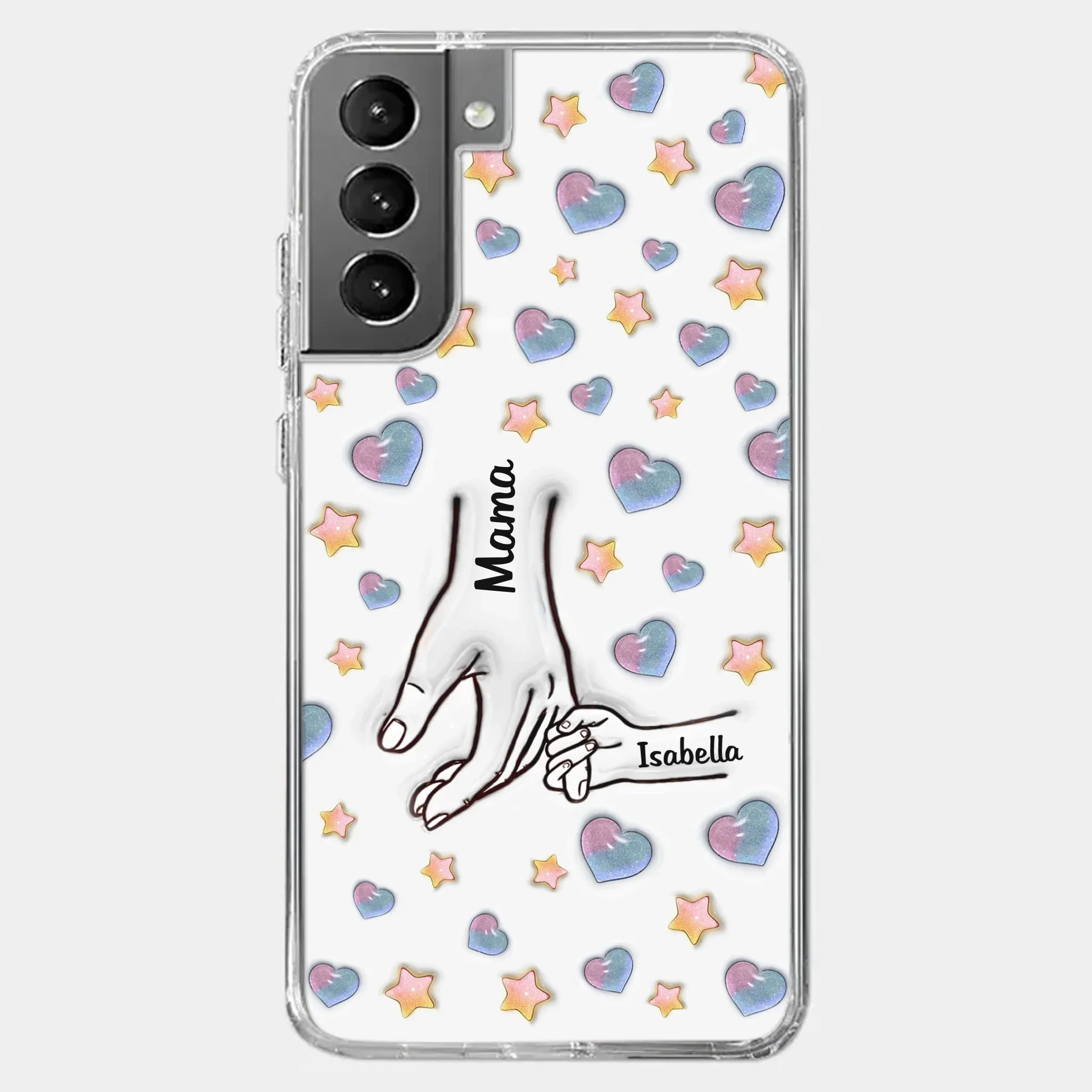 A Bond That Warms The Heart - Family Personalized Custom 3D Inflated Effect Printed Clear Phone Case - Mother's Day, Gift For Mom, Grandma - Image 40