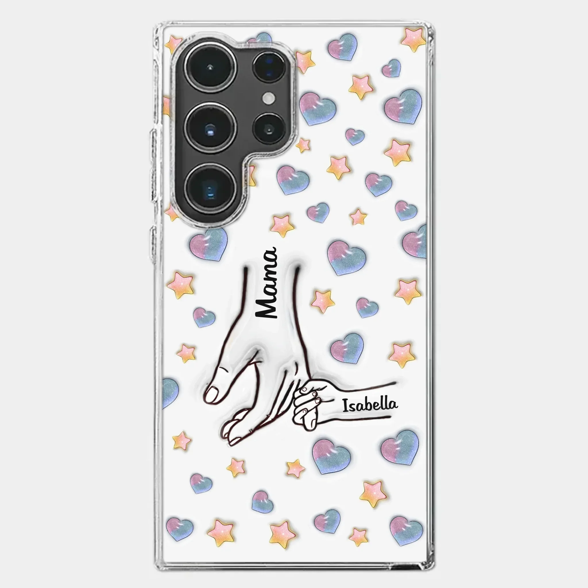 A Bond That Warms The Heart - Family Personalized Custom 3D Inflated Effect Printed Clear Phone Case - Mother's Day, Gift For Mom, Grandma - Image 41
