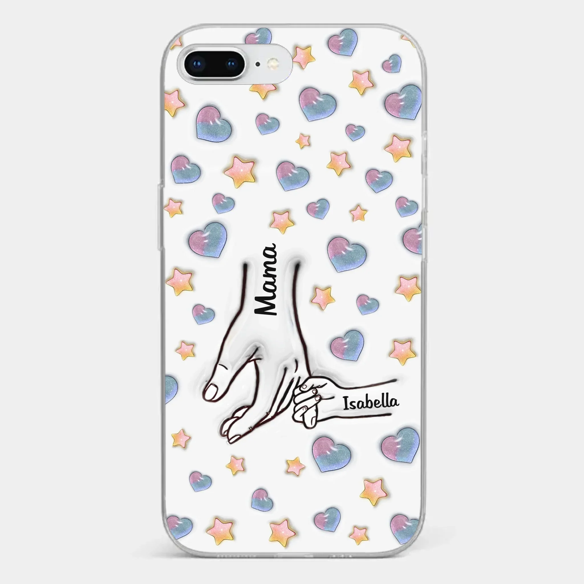 A Bond That Warms The Heart - Family Personalized Custom 3D Inflated Effect Printed Clear Phone Case - Mother's Day, Gift For Mom, Grandma - Image 5
