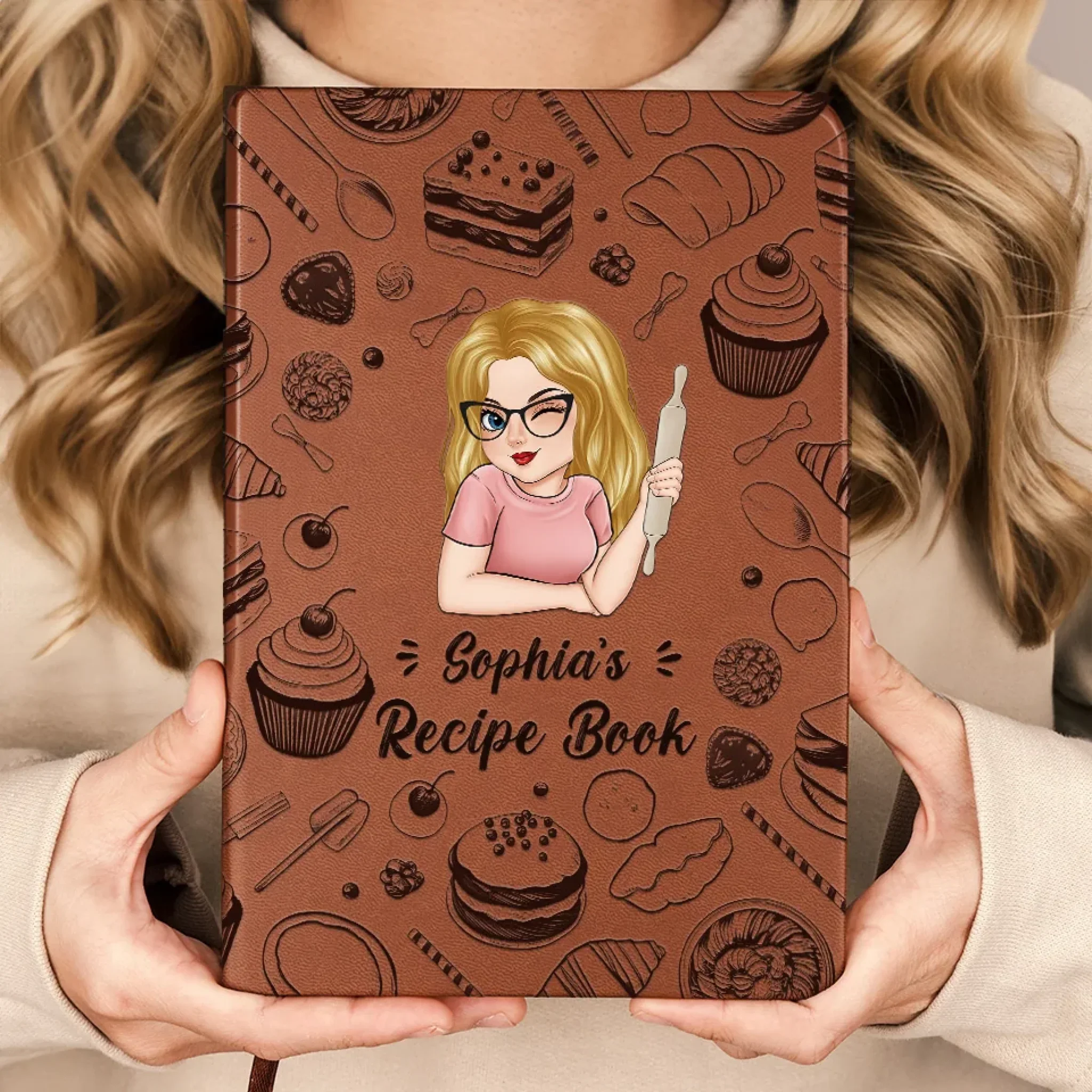 A Daily Note To Be Kind To Yourself - Family Personalized Custom Leather Journal - Mother's Day Gift For Mom, Yourself, Best Friends, Siblings, Family Members - Image 3