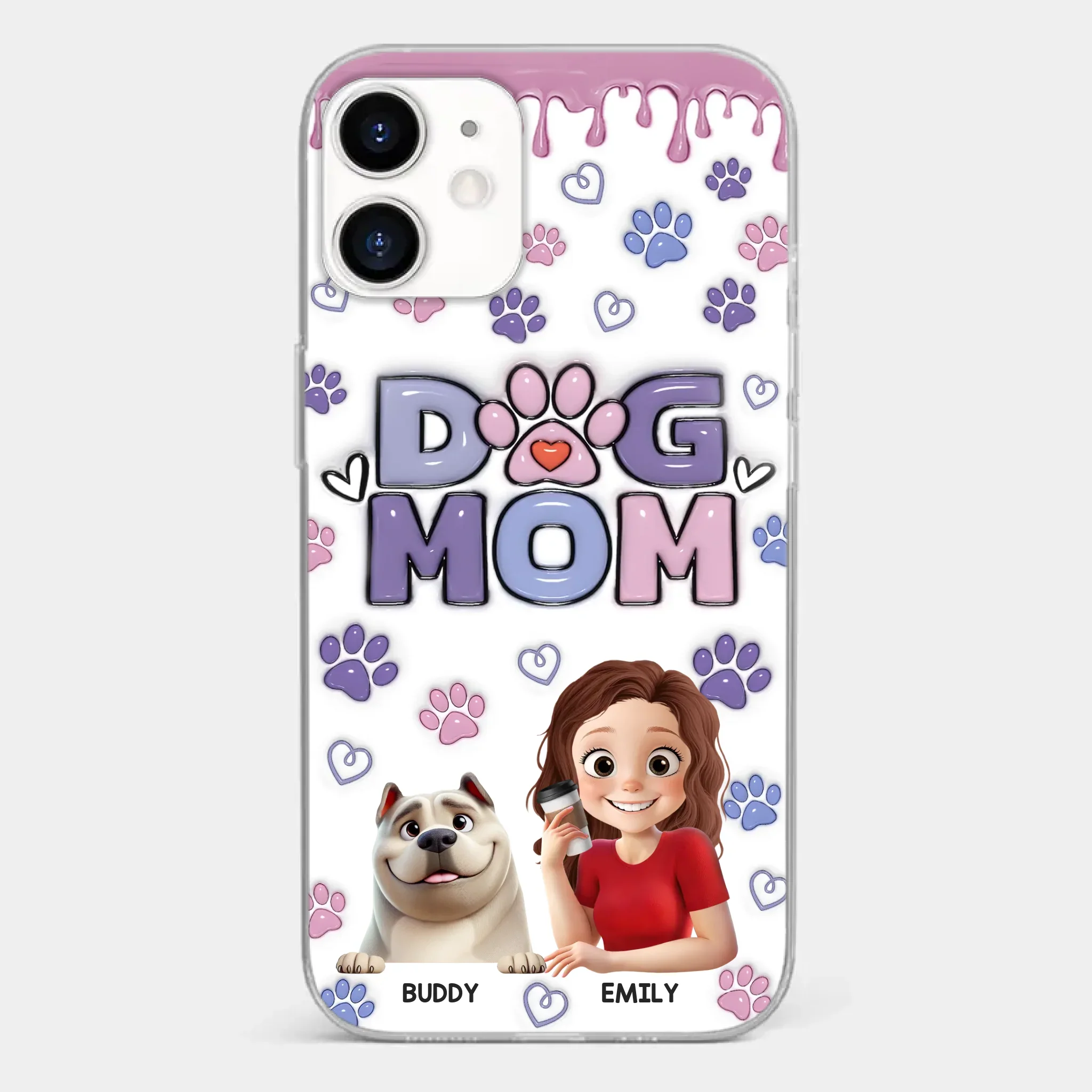 A Dog Mom’s Heart Is Always Full - Dog Personalized Custom 3D Inflated Effect Printed Clear Phone Case - Gift For Pet Owners, Pet Lover - Image 10