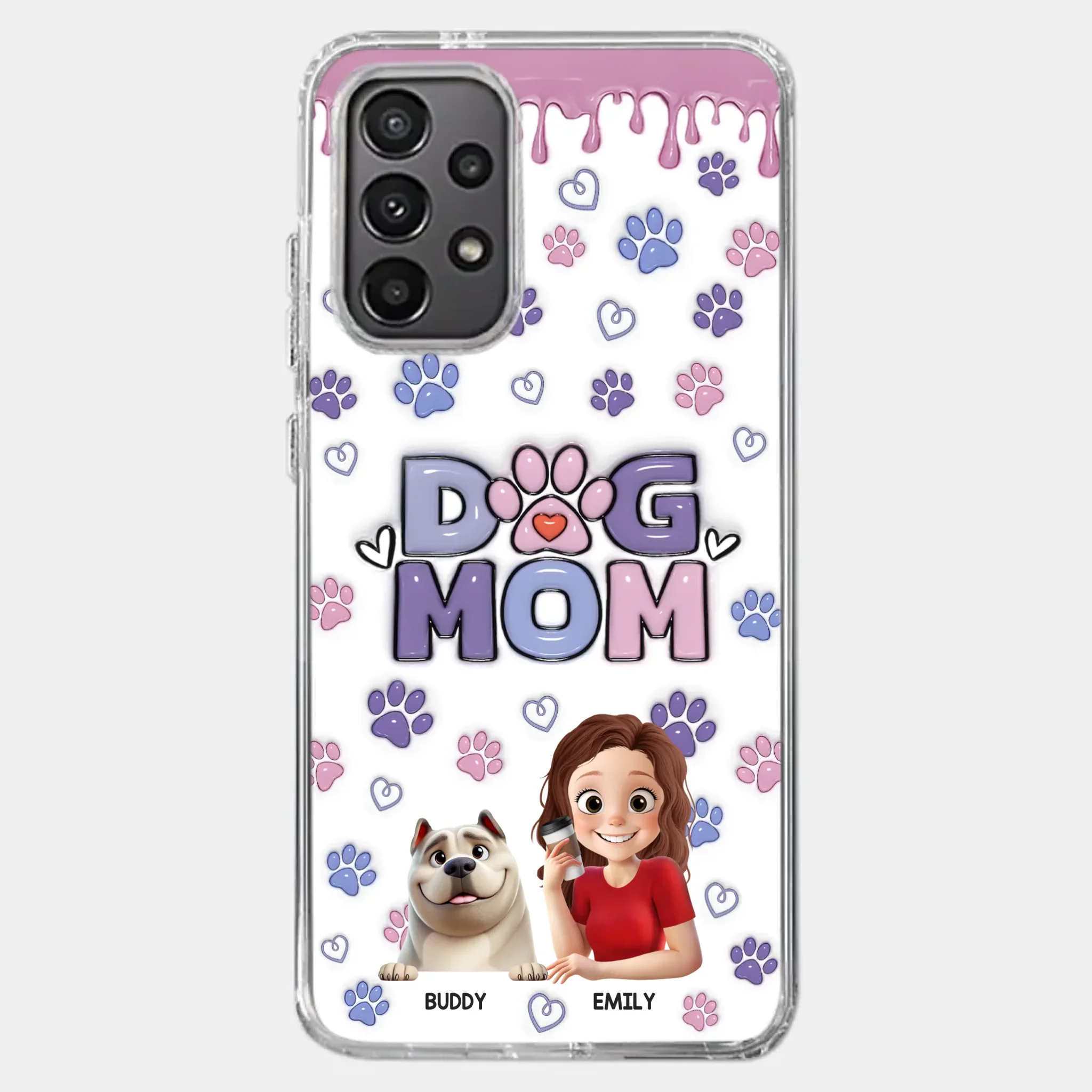 A Dog Mom’s Heart Is Always Full - Dog Personalized Custom 3D Inflated Effect Printed Clear Phone Case - Gift For Pet Owners, Pet Lover - Image 36