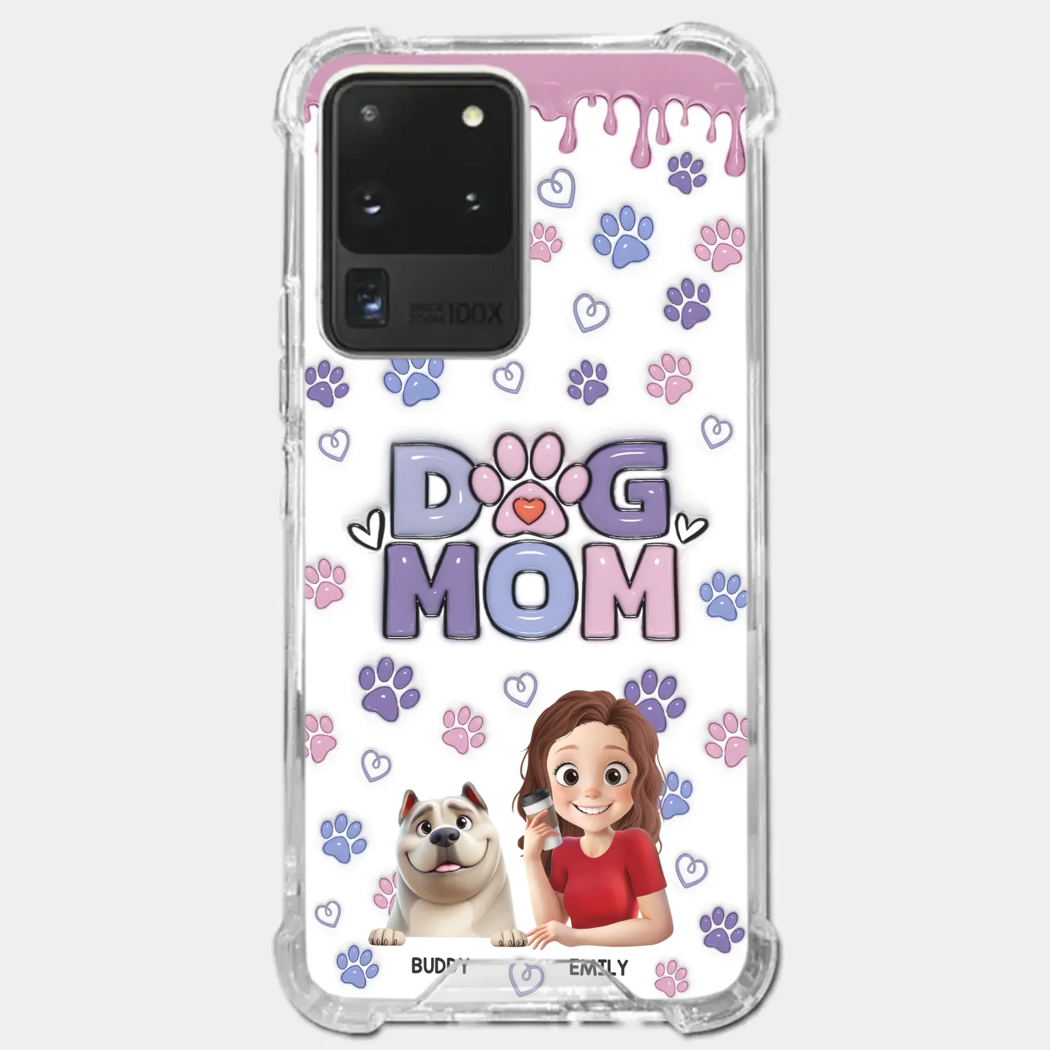 A Dog Mom’s Heart Is Always Full - Dog Personalized Custom 3D Inflated Effect Printed Clear Phone Case - Gift For Pet Owners, Pet Lover - Image 38