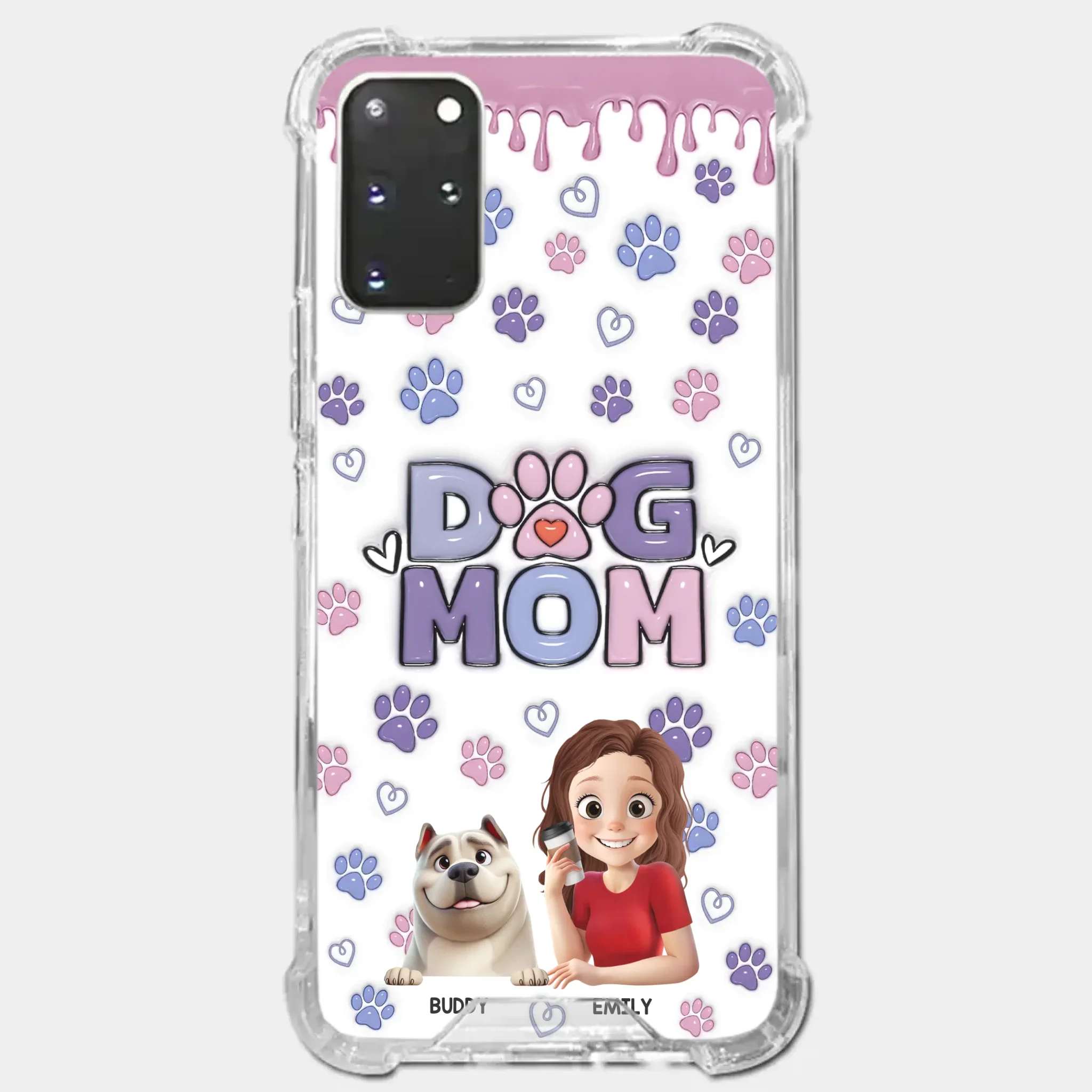 A Dog Mom’s Heart Is Always Full - Dog Personalized Custom 3D Inflated Effect Printed Clear Phone Case - Gift For Pet Owners, Pet Lover - Image 39