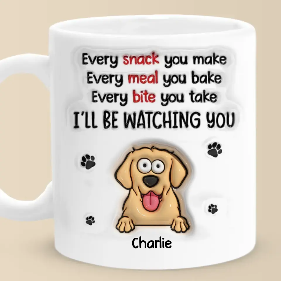 A Dog Will Teach You Unconditional Love - Dog Personalized Custom 3D Inflated Effect Printed Mug - Gift For Pet Owners, Pet Lovers - Image 6