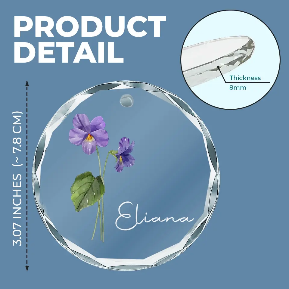 A Friend Is Like A Flower, They May Bend In The Wind But They Will Never Break - Bestie Personalized Custom Circle Glass Ornament - Gift For Best Friends, BFF, Sisters - Image 4
