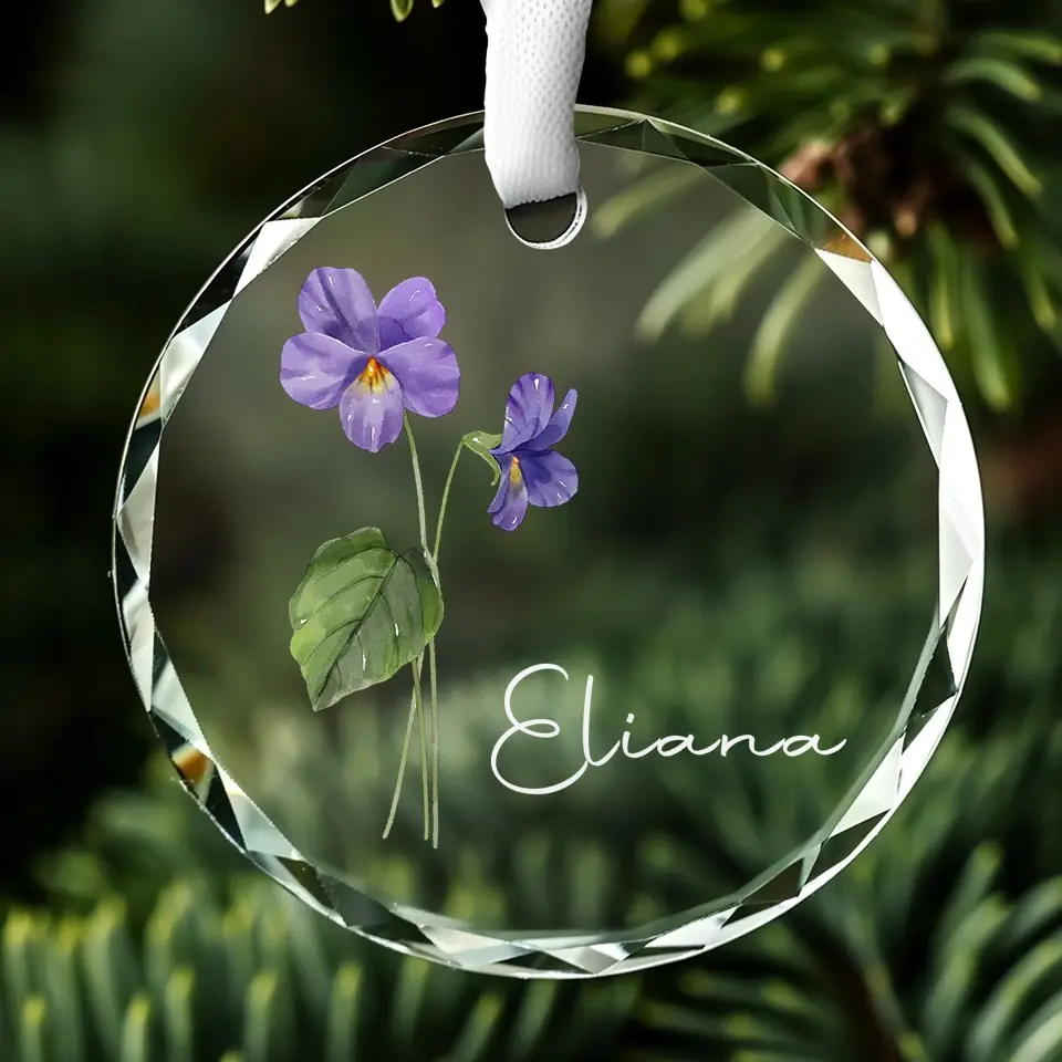 A Friend Is Like A Flower, They May Bend In The Wind But They Will Never Break - Bestie Personalized Custom Circle Glass Ornament - Gift For Best Friends, BFF, Sisters - Image 5
