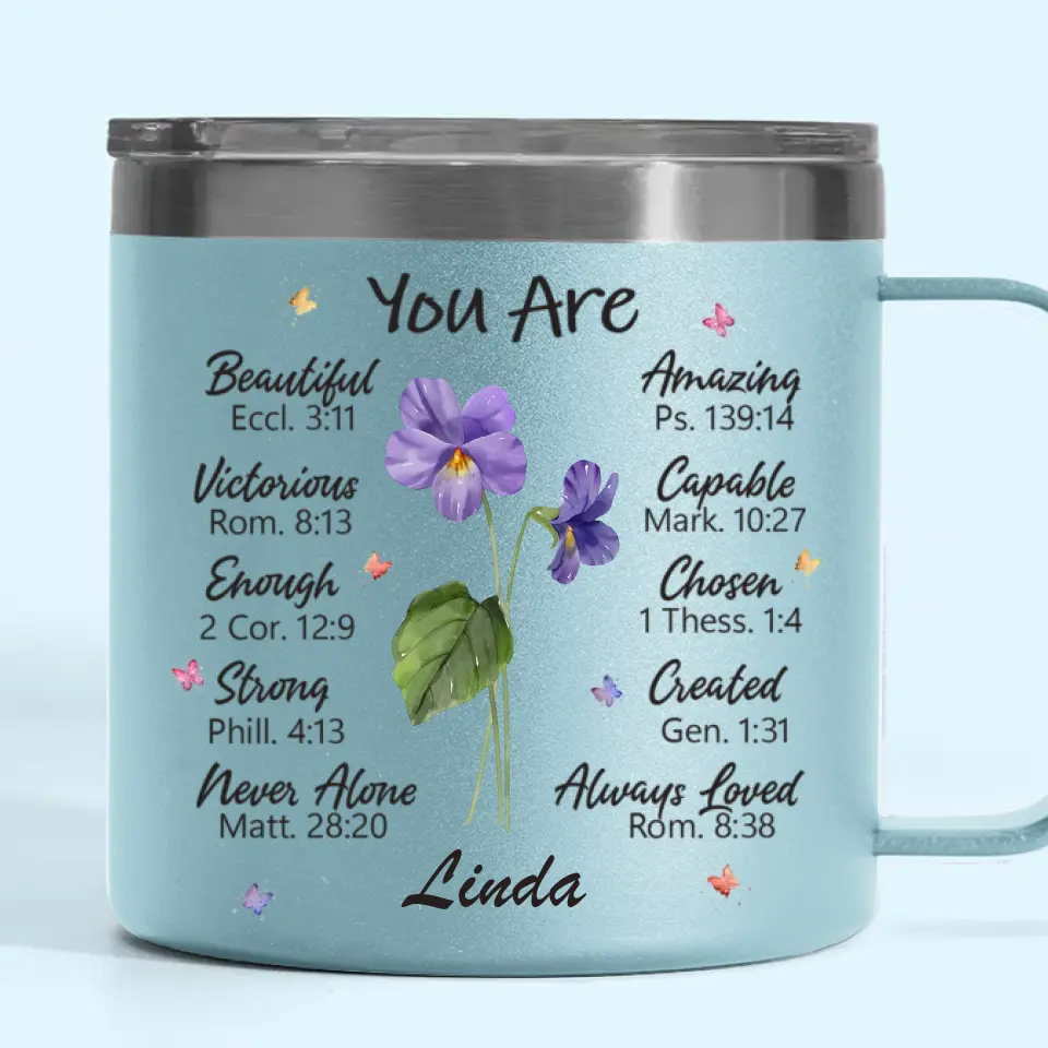 A Friend Is One Soul Abiding In Two Bodies - Bestie Personalized Custom 14oz Stainless Steel Tumbler With Handle - Gift For Best Friends, BFF, Sisters - Image 6