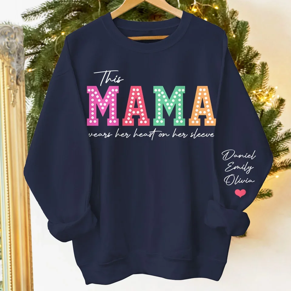 A Garden Of Love Grows In A Grandma's Heart - Family Personalized Custom Unisex Sweatshirt, Hoodie With Design On Sleeve - Gift For Mom, Grandma - Image 3