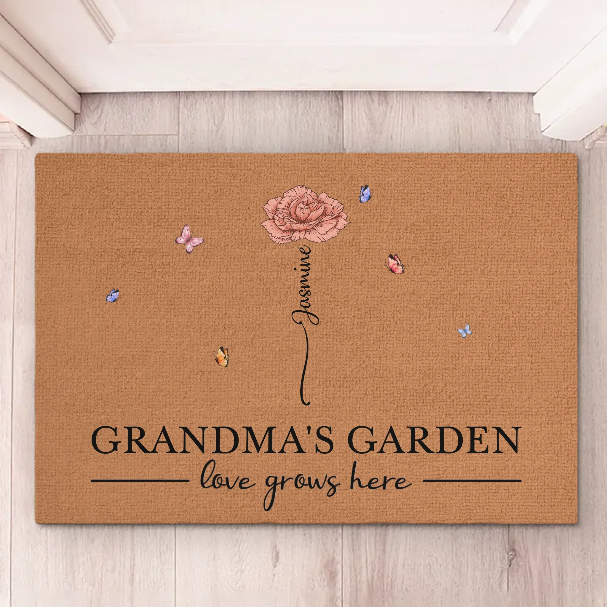 A Garden Of Love Grows In A Grandmother's Heart - Family Personalized Custom Home Decor Decorative Mat - Christmas Gift, House Warming Gift For Grandma, Grandparents - Image 5