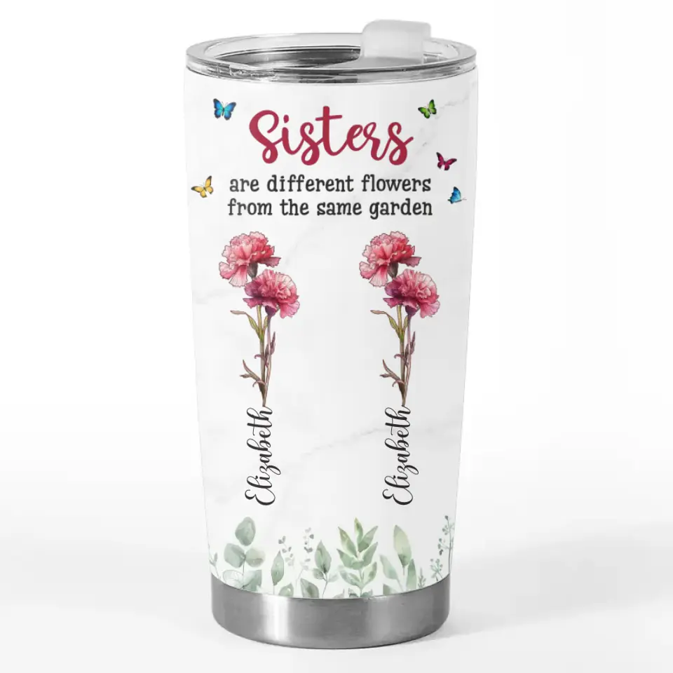 A Garden's Proud Display - Bestie Personalized Custom Tumbler - Gift For Best Friends, BFF, Sisters - Image 2