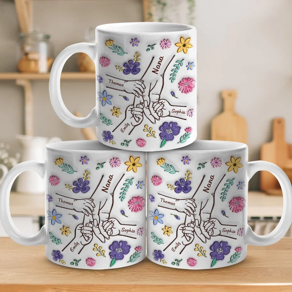 A Grandmother Always Has Time For You - Family Personalized Custom 3D Inflated Effect Printed Mug - Gift For Mom, Grandma - Image 5