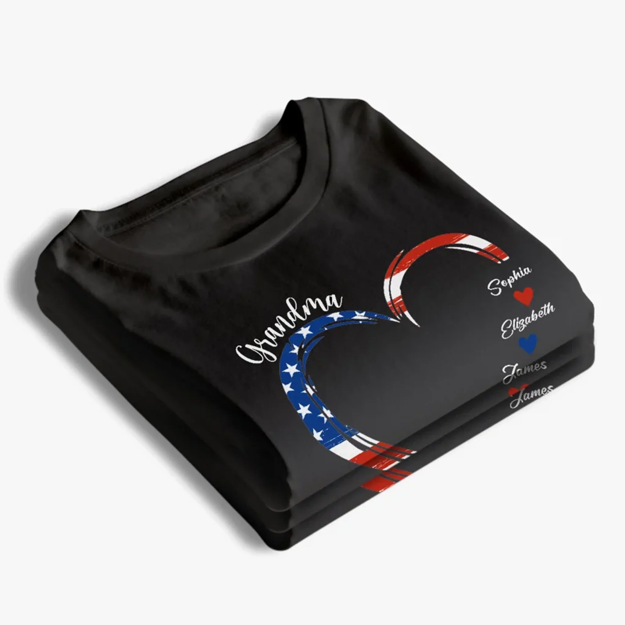 A Grandmother Is A Gift From Above - Family Personalized Custom Unisex T-shirt, Premium T-shirt, Hoodie - Independence Day, 4th Of July, Birthday Gift For Grandma - Image 4