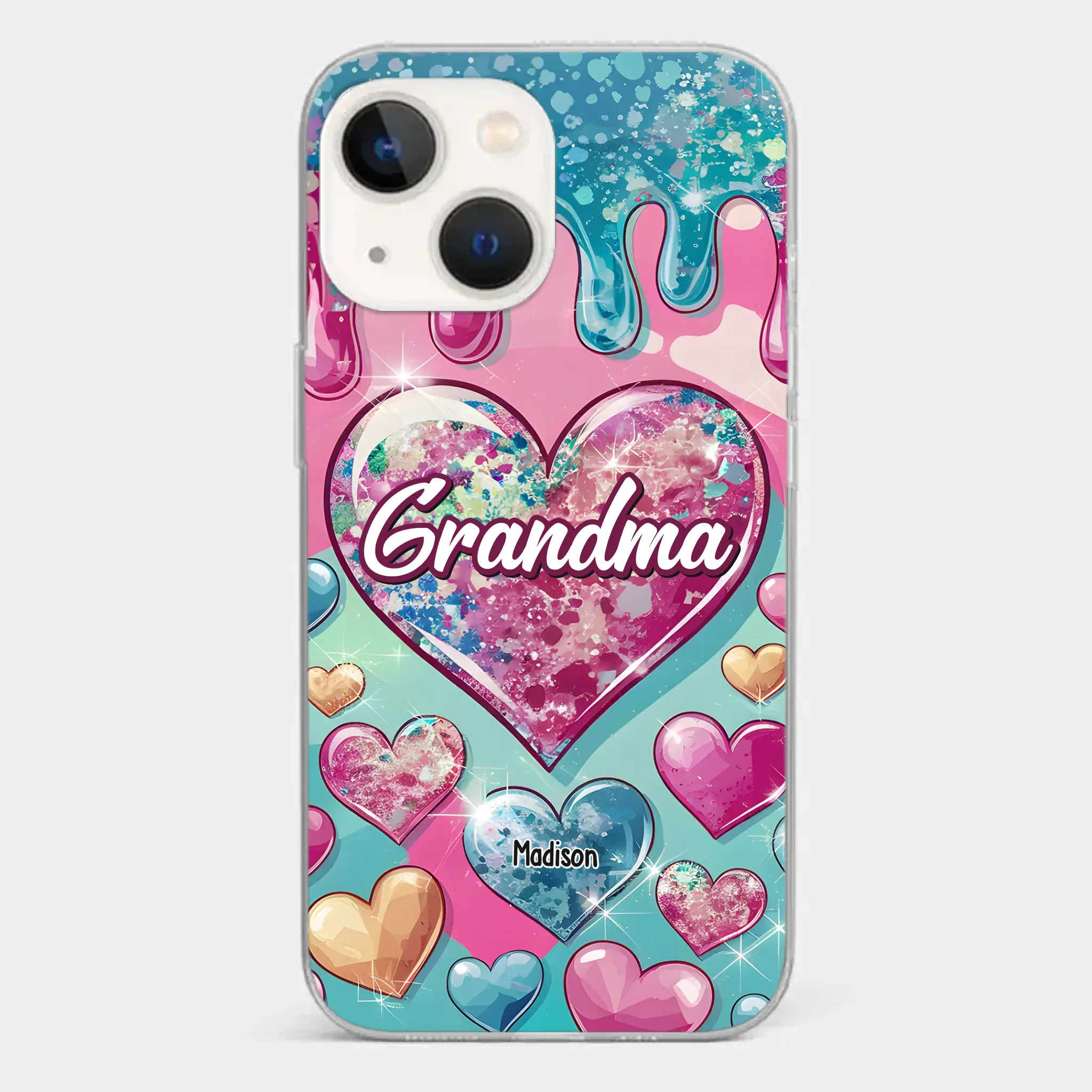 A Grandmother’s Heart Holds Forever Love - Family Personalized Custom 3D Inflated Effect Printed Clear Phone Case - Gift For Mom, Grandma - Image 18