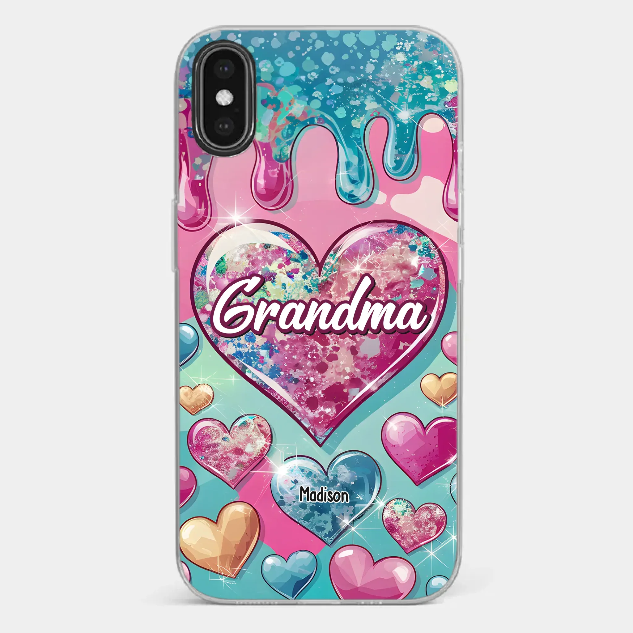 A Grandmother’s Heart Holds Forever Love - Family Personalized Custom 3D Inflated Effect Printed Clear Phone Case - Gift For Mom, Grandma - Image 27