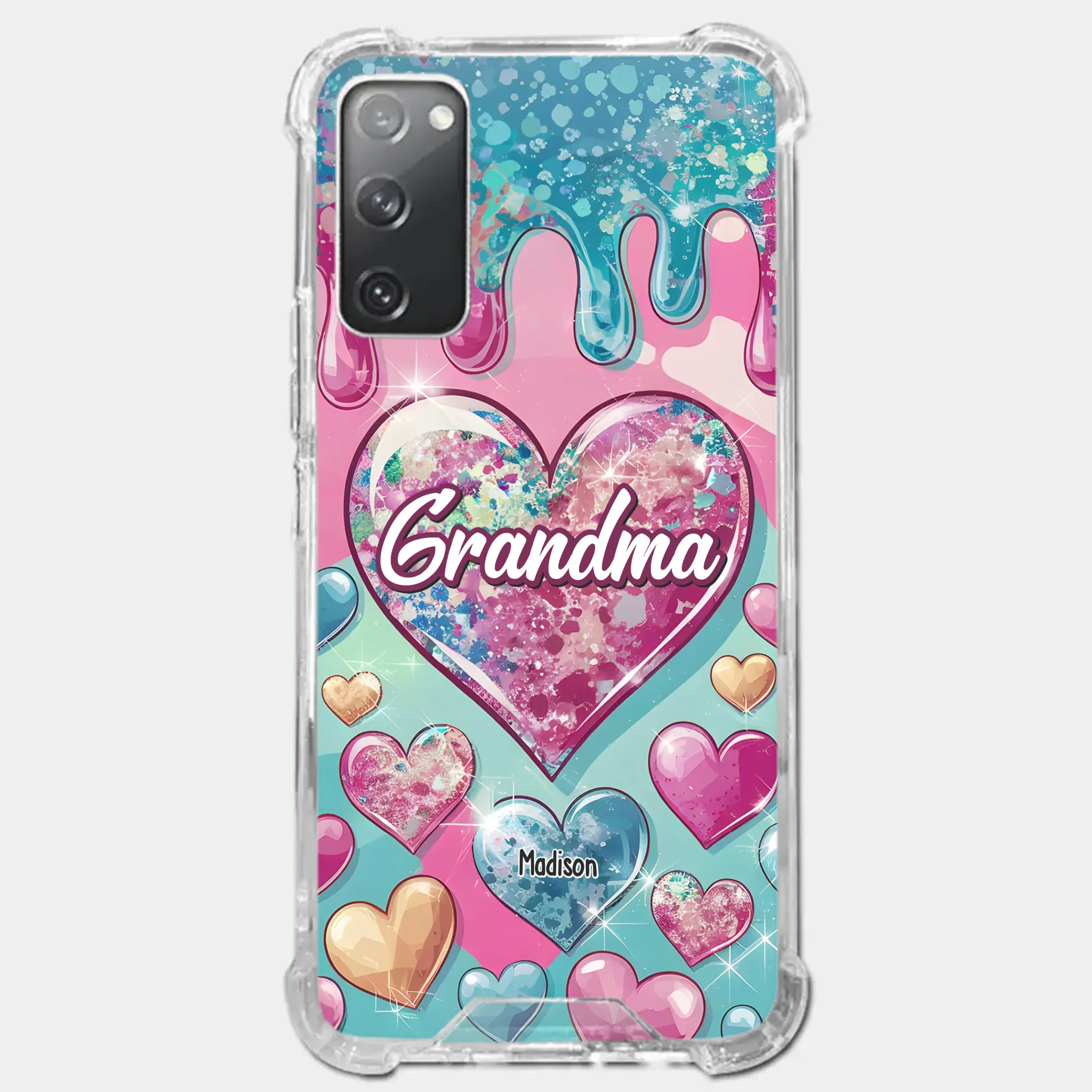 A Grandmother’s Heart Holds Forever Love - Family Personalized Custom 3D Inflated Effect Printed Clear Phone Case - Gift For Mom, Grandma - Image 40