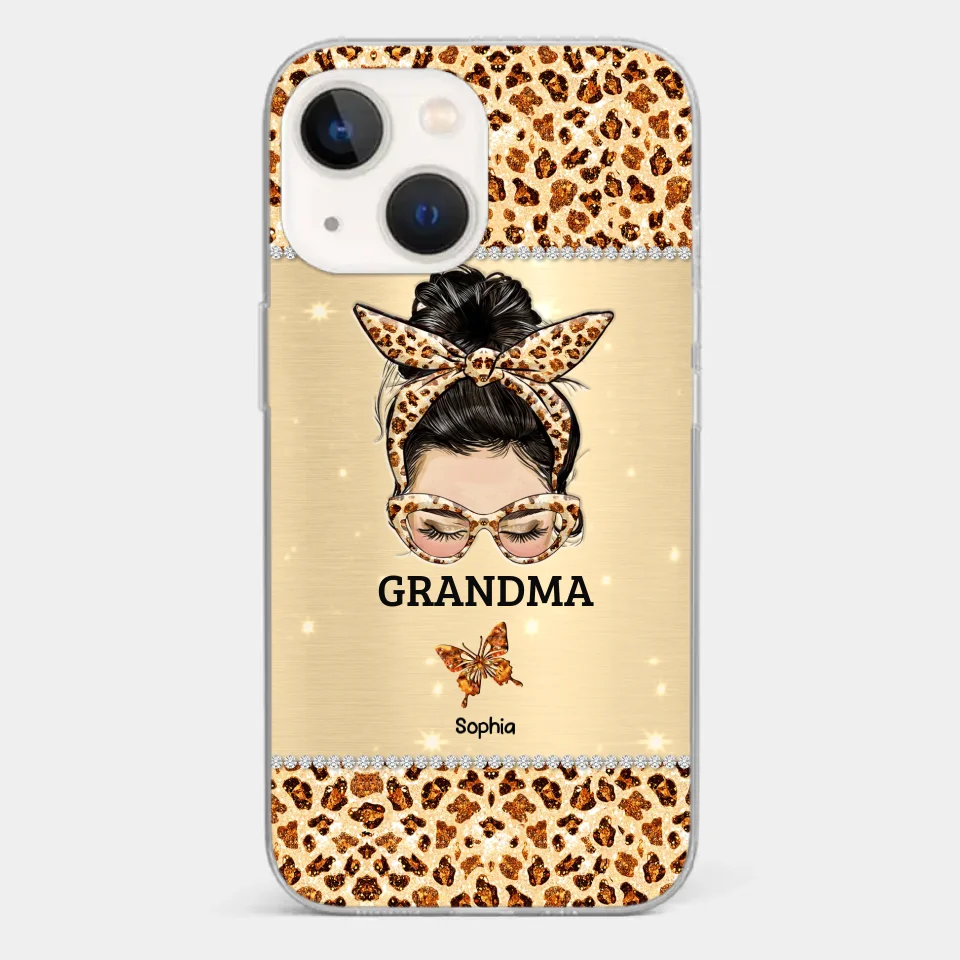 A Grandmother's Love Is Forever And Always - Family Personalized Custom Faux Jewelry Effect Printed Clear Phone Case - Gift For Mom, Grandma - Image 17