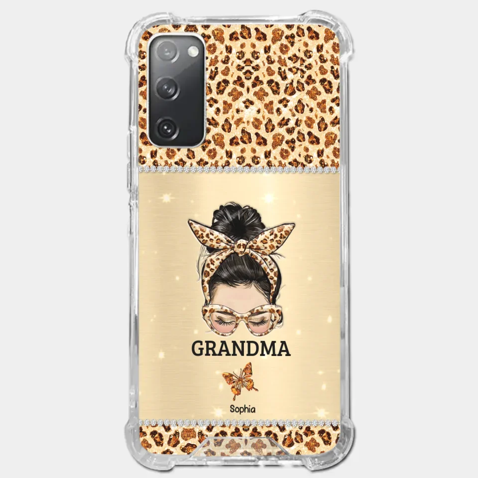 A Grandmother's Love Is Forever And Always - Family Personalized Custom Faux Jewelry Effect Printed Clear Phone Case - Gift For Mom, Grandma - Image 38