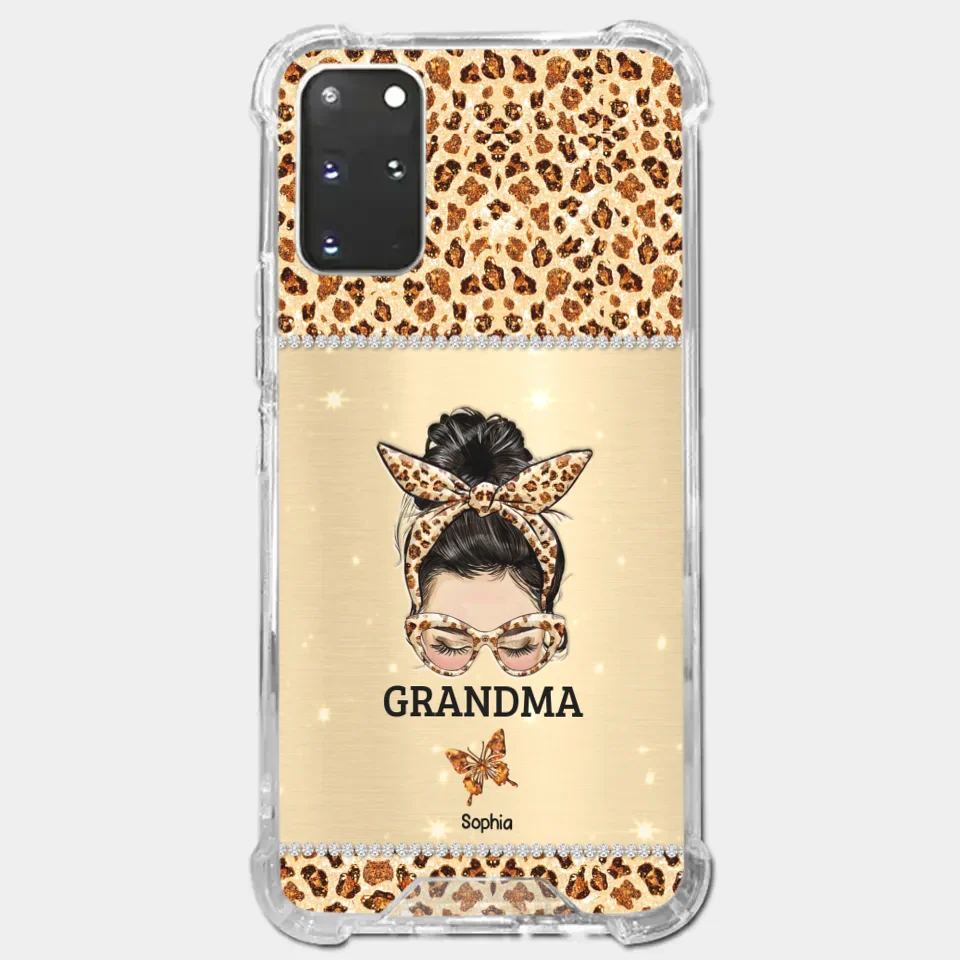 A Grandmother's Love Is Forever And Always - Family Personalized Custom Faux Jewelry Effect Printed Clear Phone Case - Gift For Mom, Grandma - Image 40
