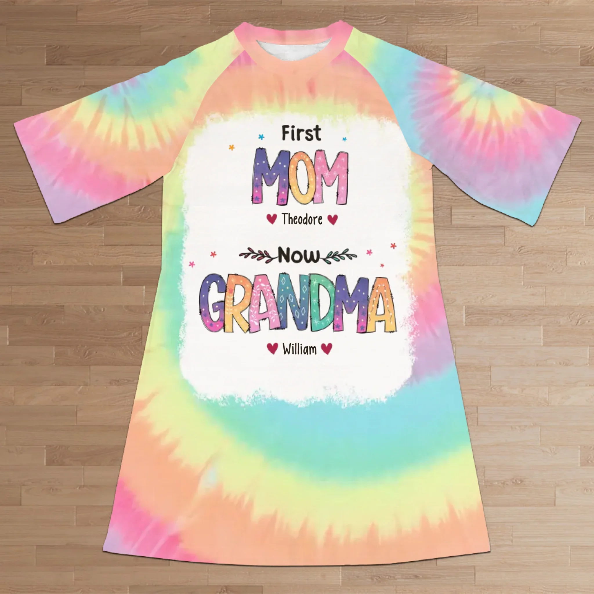 A Grandmother’s Love Never Fades - Family Personalized Custom Women's Sleep Tee - Mother's Day Gift For Mom, Grandma - Image 2