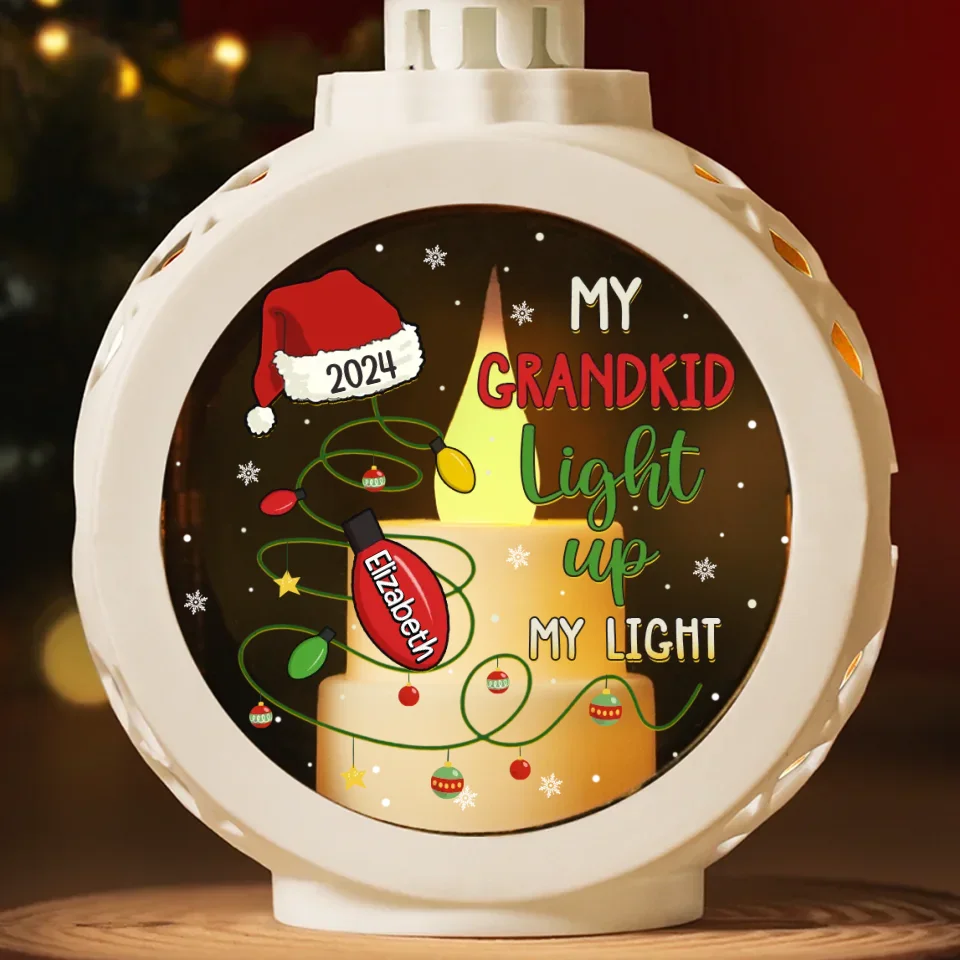 A Grandparent's Love Knows No Bounds - Family Personalized Custom Candlelight Lantern Ornament - Christmas Gift For Grandma, Grandpa - Image 3