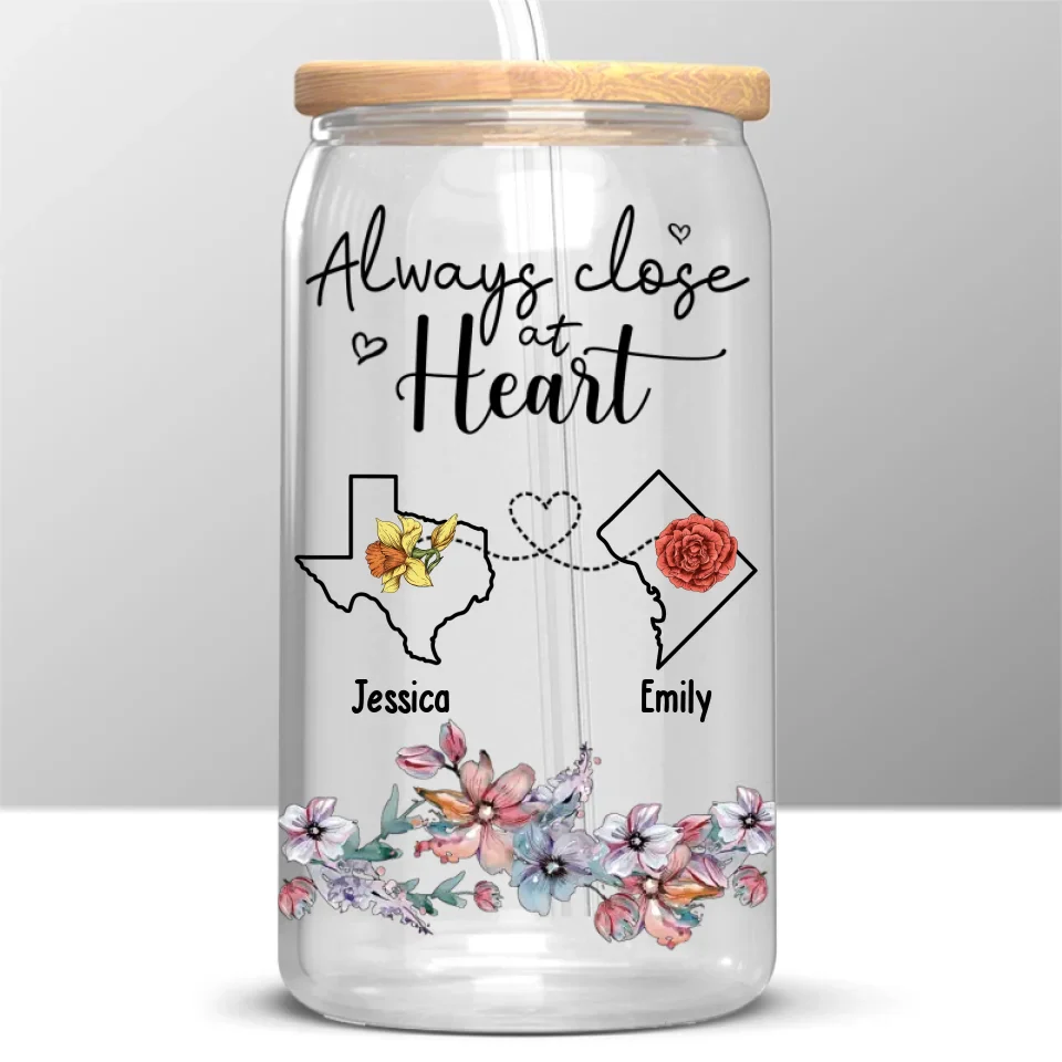 A Great Way To Toast To Your Friendship - Bestie Personalized Custom Glass Cup, Iced Coffee Cup - Gift For Best Friends, BFF, Sisters - Image 2