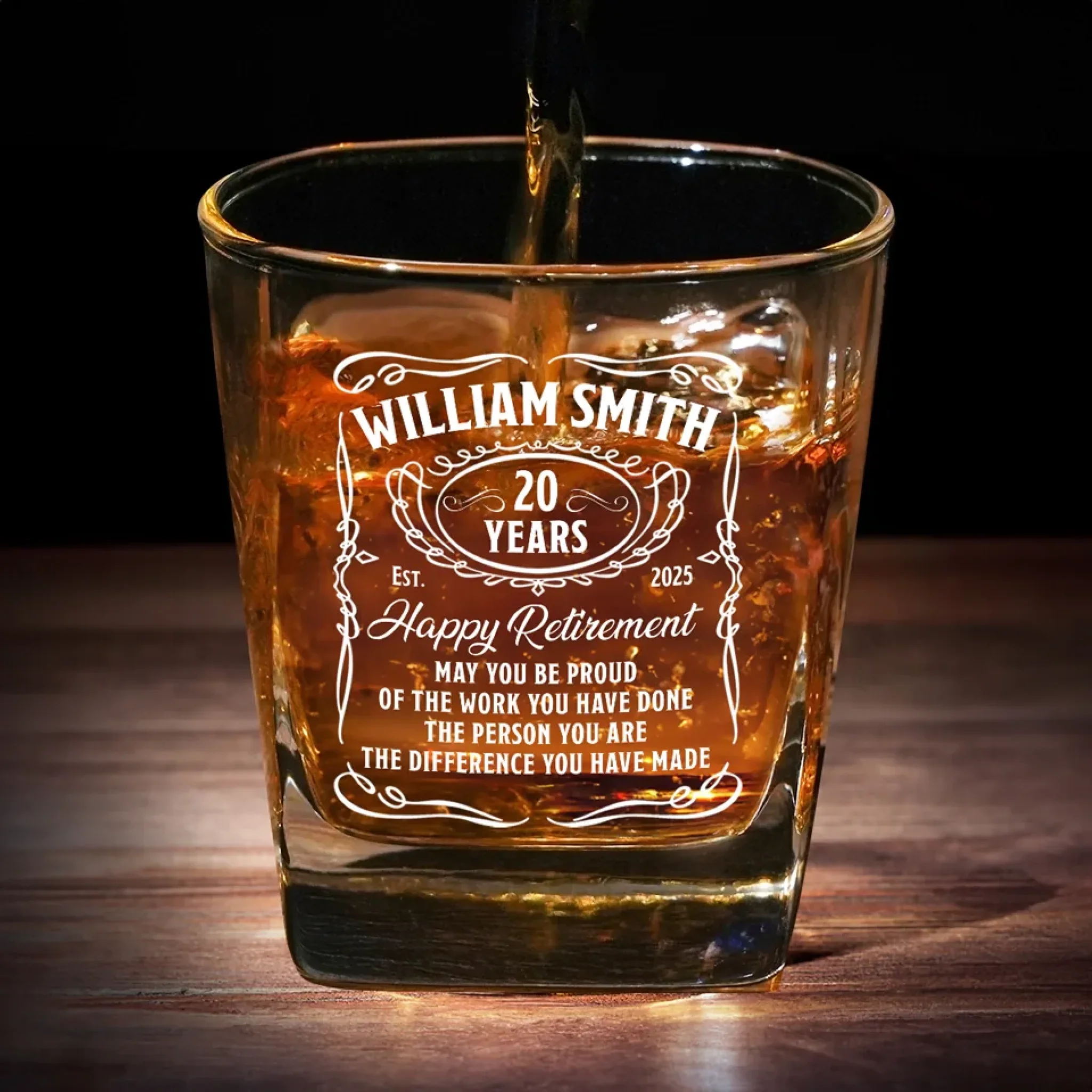 A Heartfelt Gesture For A Great Coworker - Coworker Personalized Custom Square Whiskey Glass - Appreciation, Retirement Gift For Coworkers, Work Friends, Colleagues