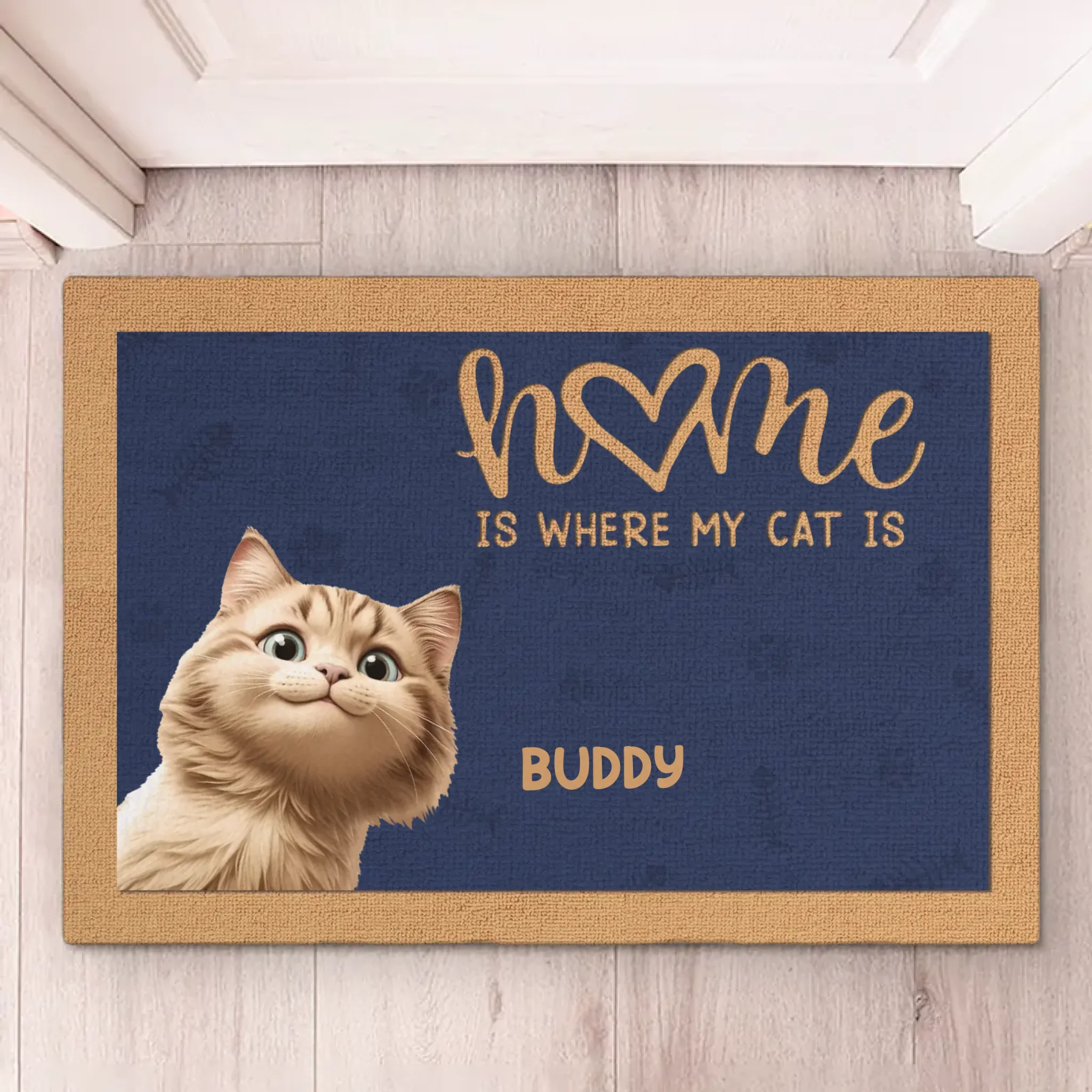 A Home Isn’t Complete Without Paws On The Floor - Dog & Cat Personalized Custom Home Decor Decorative Mat - House Warming Gift For Pet Owners, Pet Lovers - Image 2