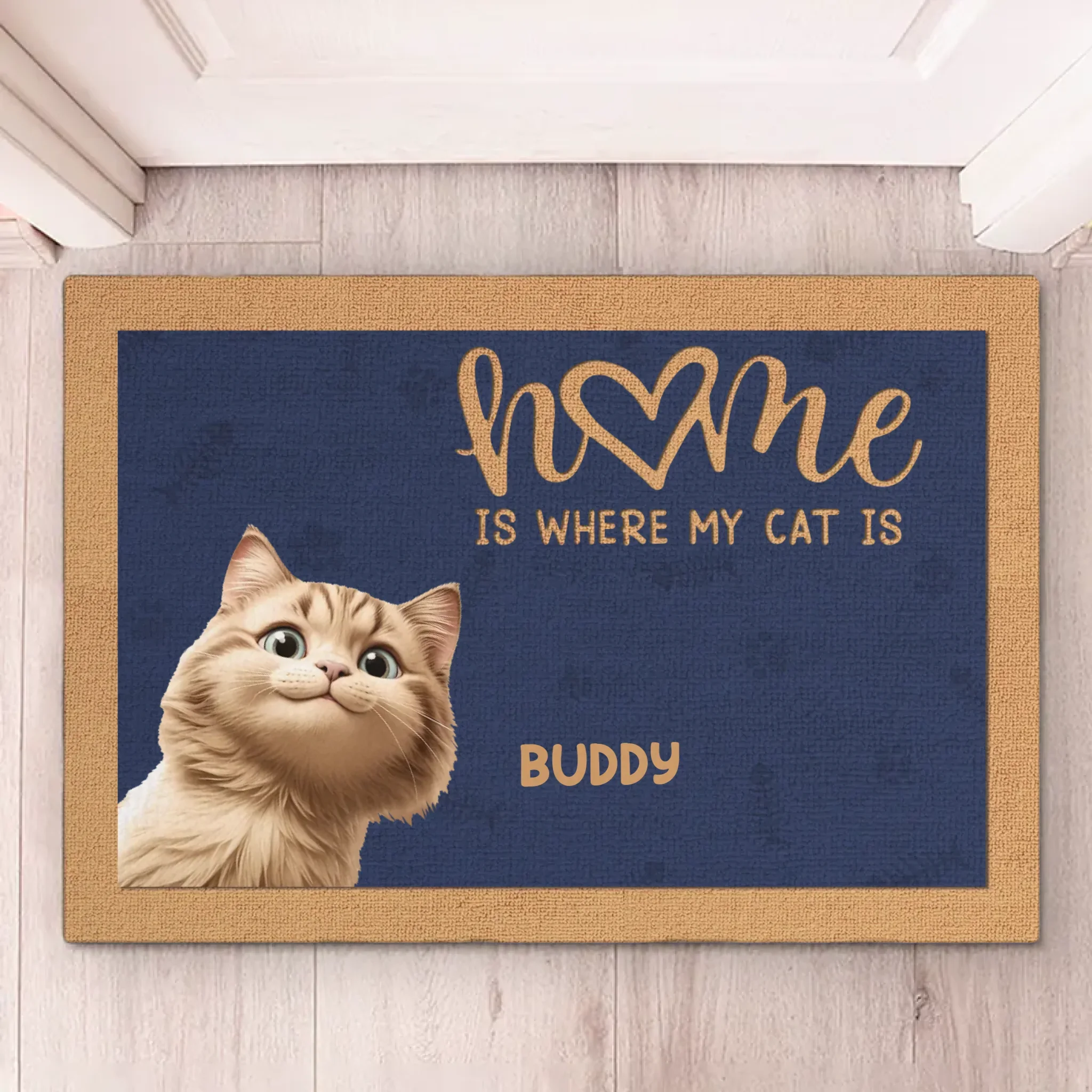 A Home Isn’t Complete Without Paws On The Floor - Dog & Cat Personalized Custom Home Decor Decorative Mat - House Warming Gift For Pet Owners, Pet Lovers - Image 5