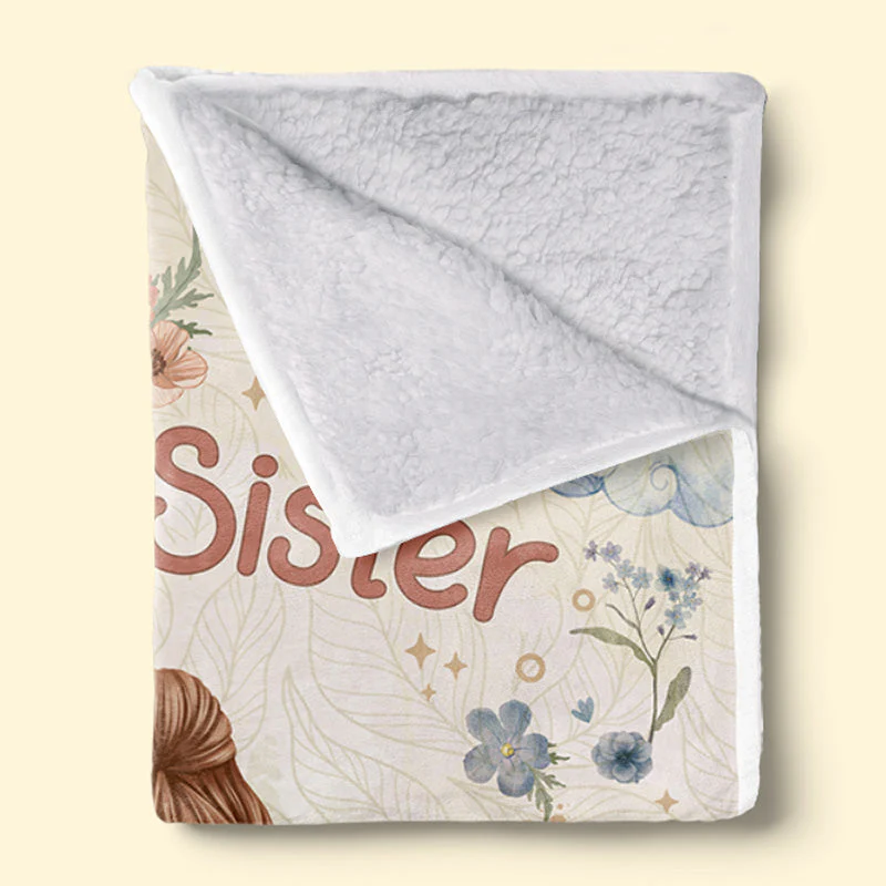 A Hug For My Sister - Bestie Personalized Custom Blanket - Gift For Best Friends, BFF, Sisters - Image 3
