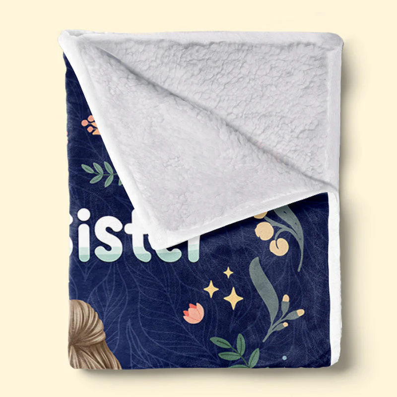 A Hug From Me To You - Bestie Personalized Custom Blanket - Gift For Best Friends, BFF, Sisters - Image 3