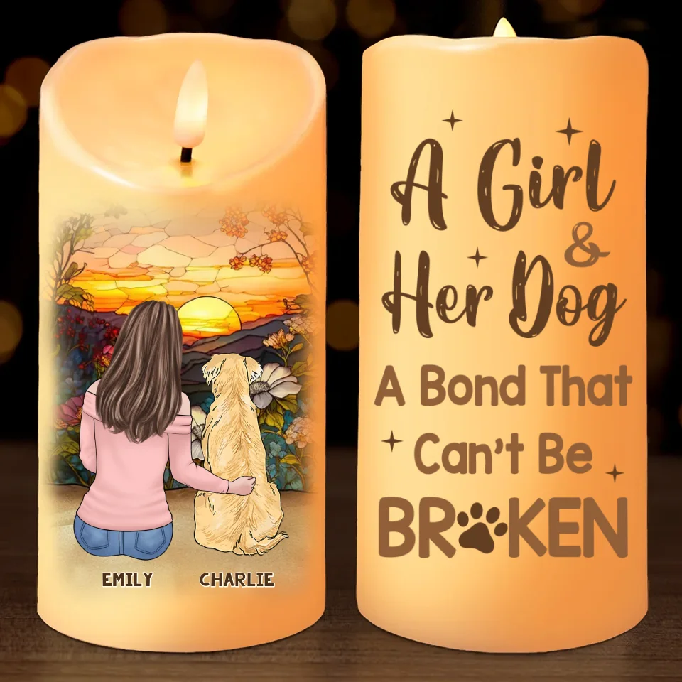 A Link That Can Never Be Severed - Memorial Personalized Custom LED Candle - Sympathy Gift, Christmas Gift For Pet Owners, Pet Lovers - Image 2
