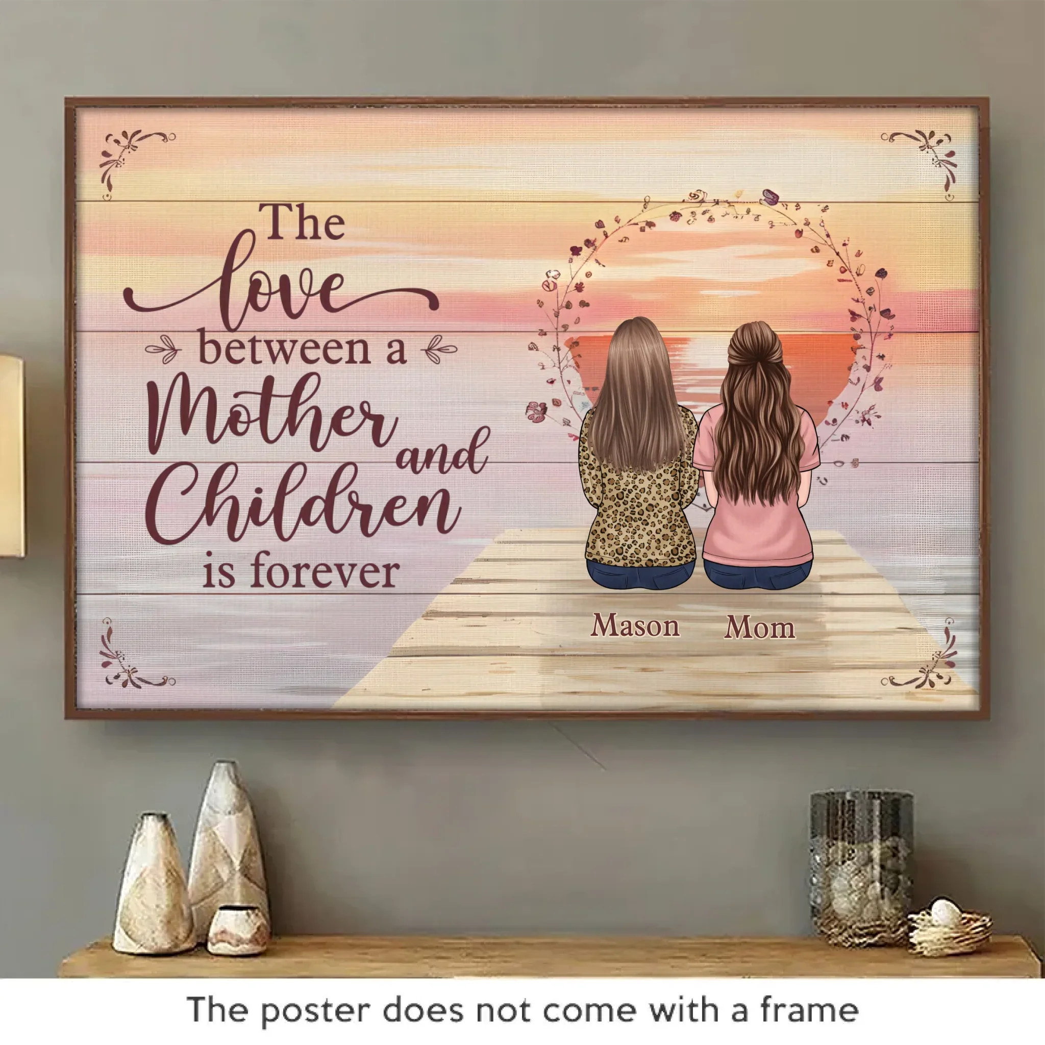 A Love That Stands The Test Of Time - Family Personalized Custom Horizontal Poster - Gift For Mom - Image 2