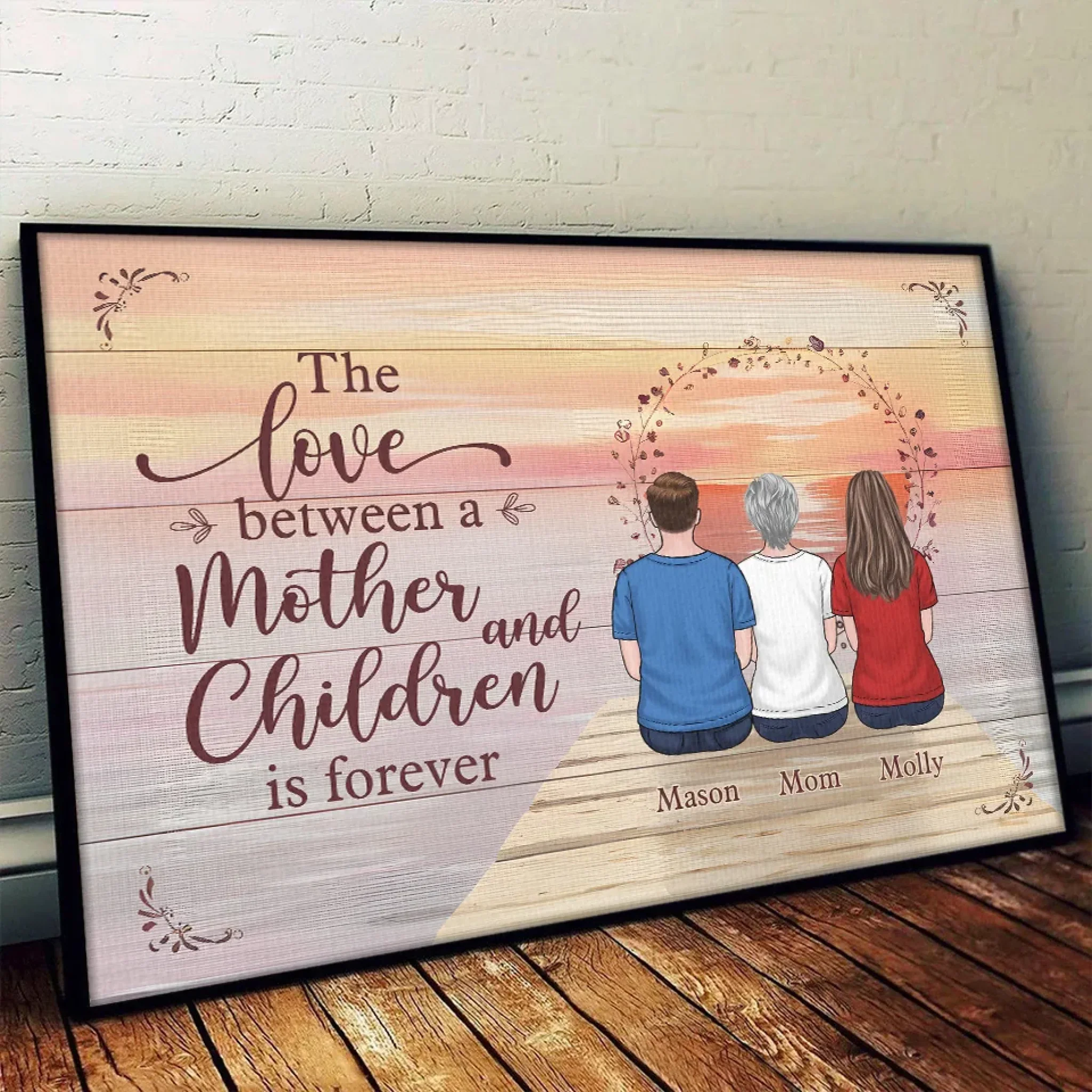 A Love That Stands The Test Of Time - Family Personalized Custom Horizontal Poster - Gift For Mom - Image 3
