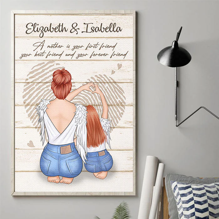 A Mother Is Your Forever Friend - Mom To Daughter, Personalized Vertical Poster - Image 2